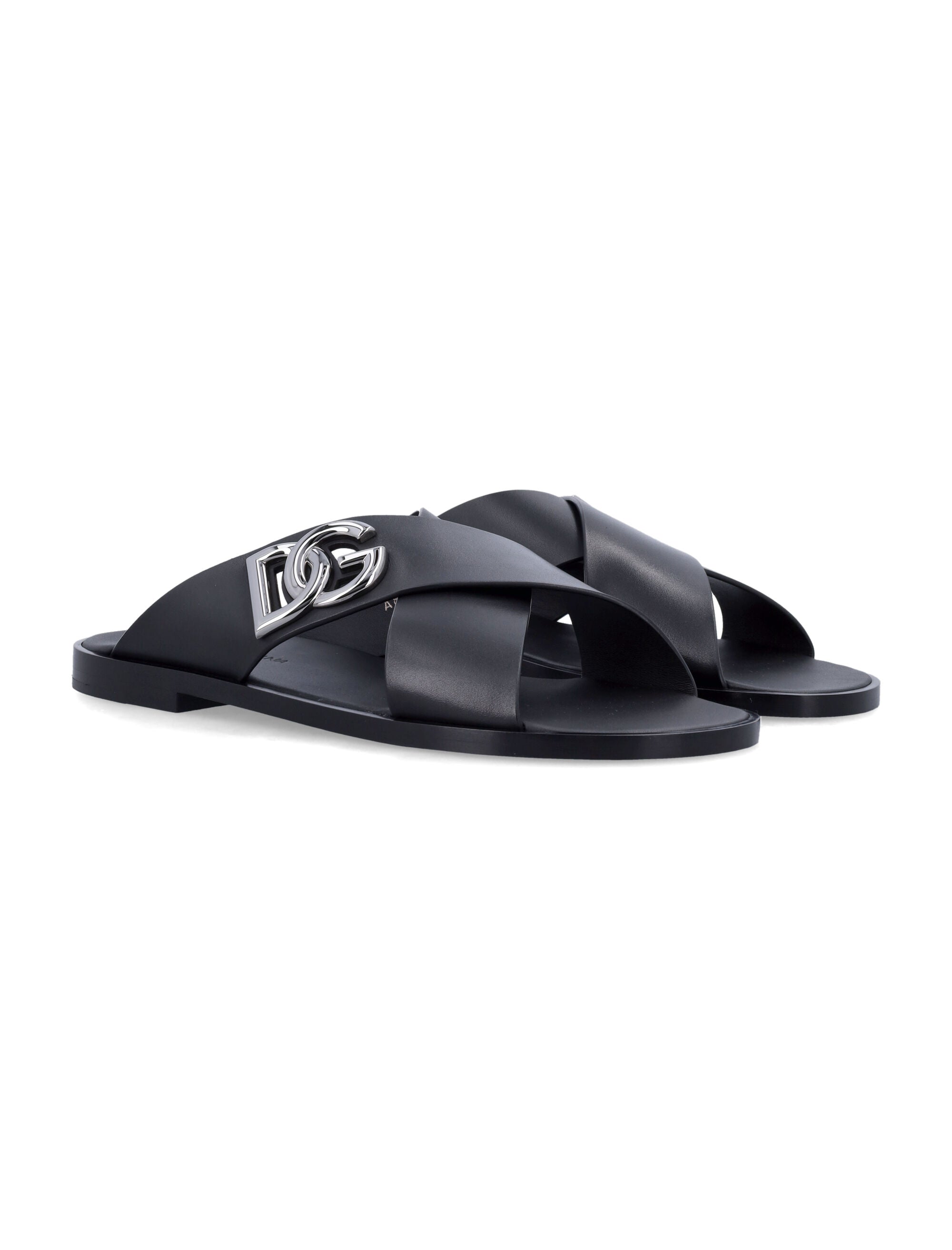 DOLCE & GABBANA Premium Leather Slippers for Men
