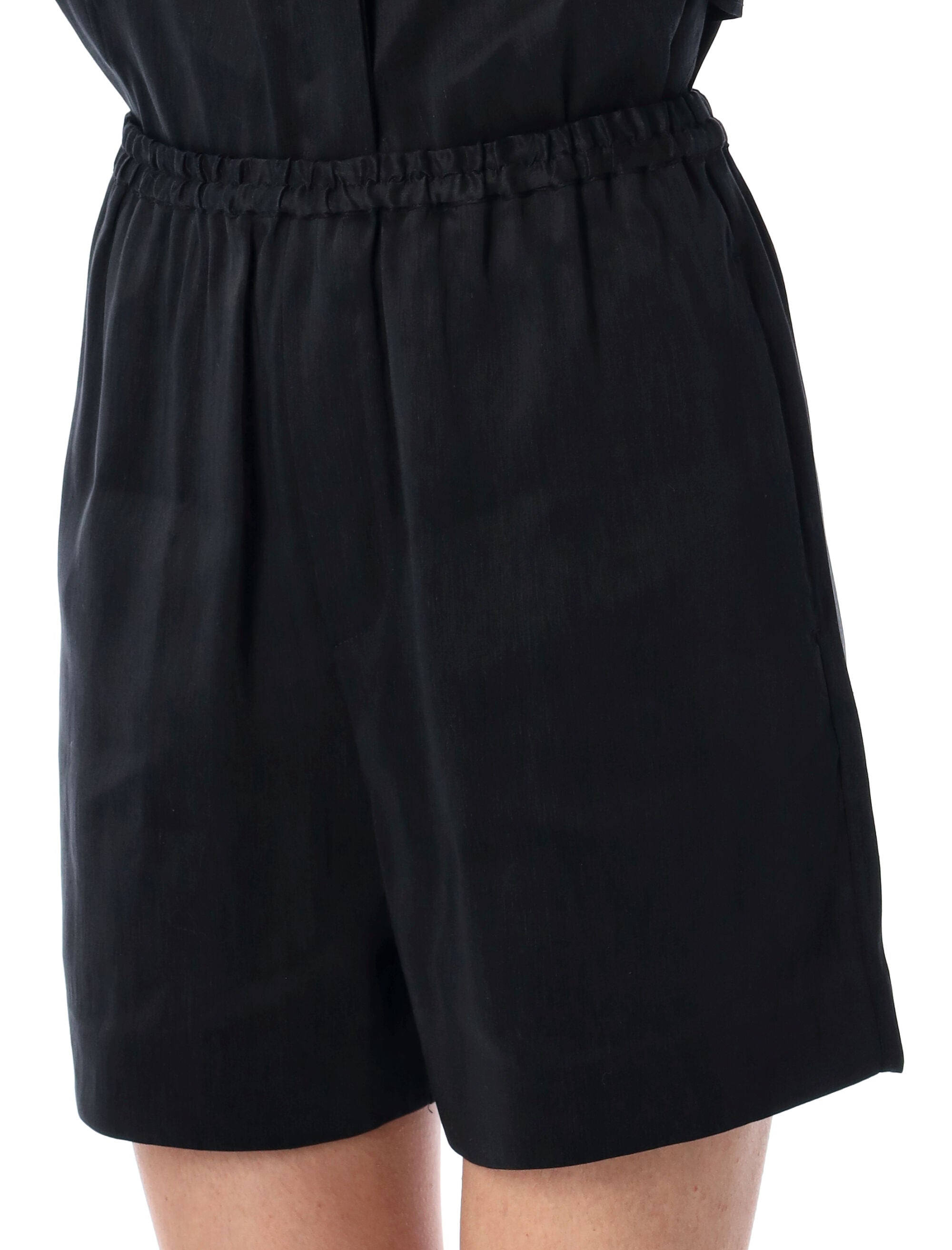 LOULOU Linen and Silk Blend Mini Shorts (Size S)