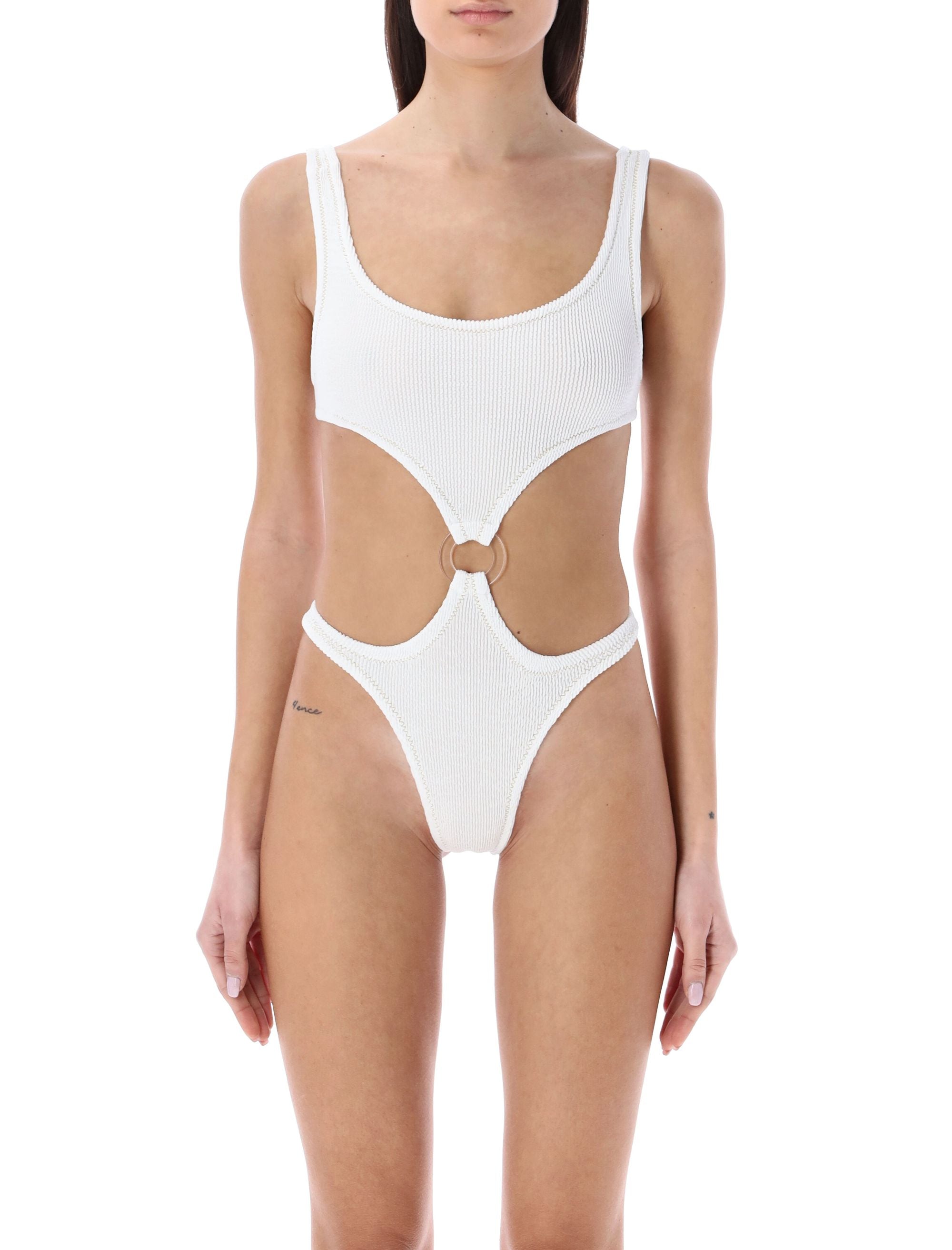REINA OLGA Mini Scrunch Swimsuit with Front Ring Detail