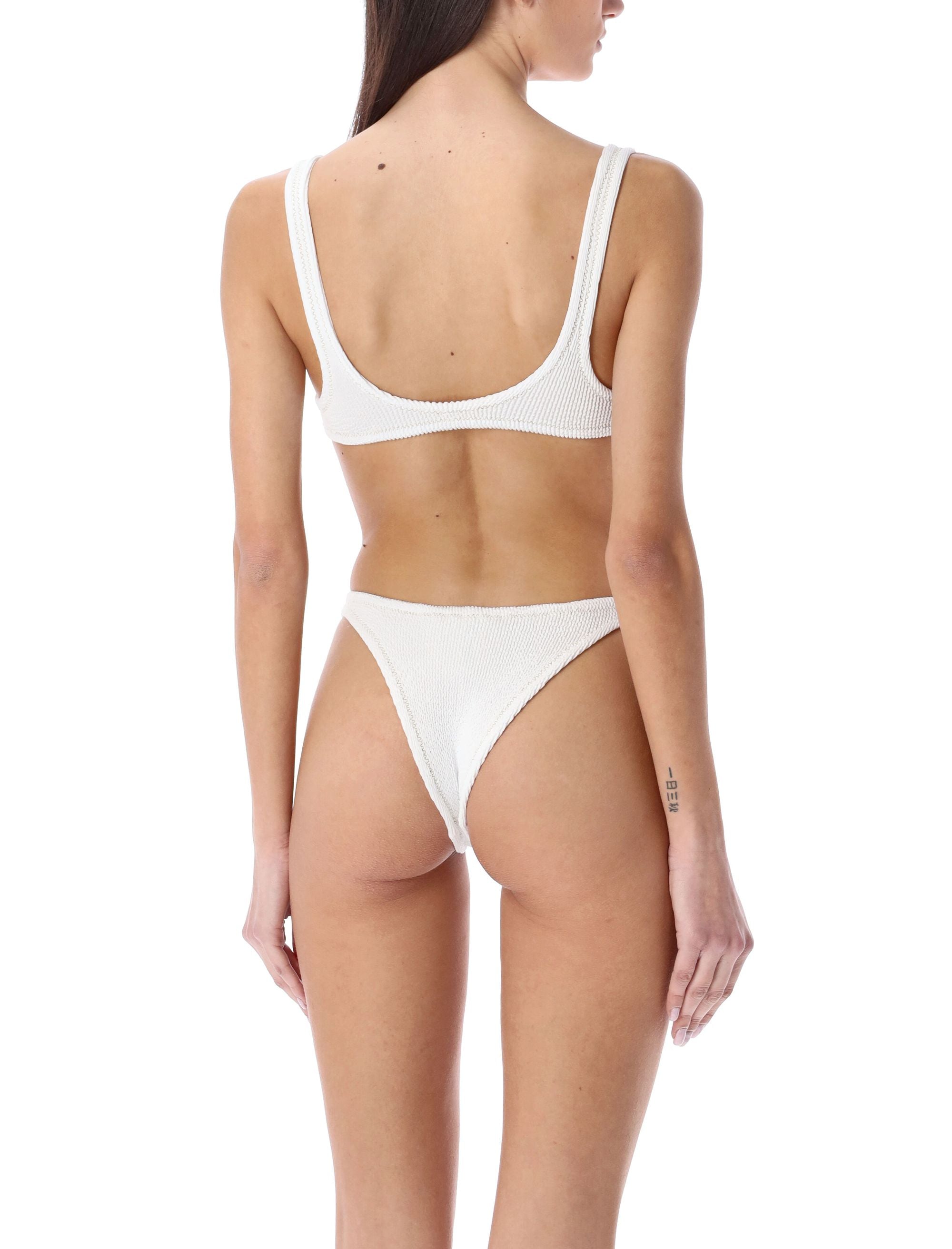 REINA OLGA Mini Scrunch Swimsuit with Front Ring Detail