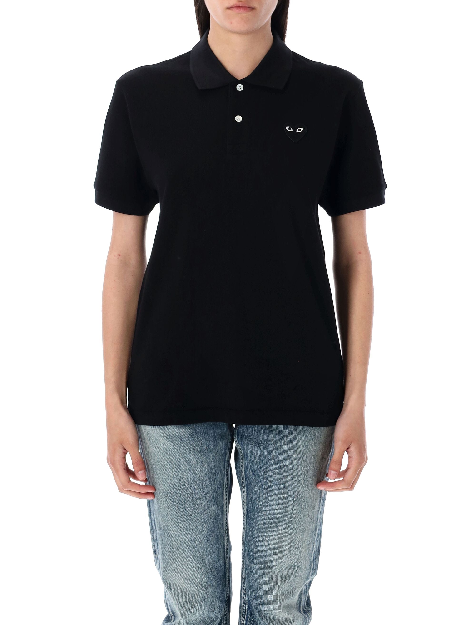 COMME DES GARÇONS PLAY Heart Patch Polo Shirt - Short Sleeve for Men