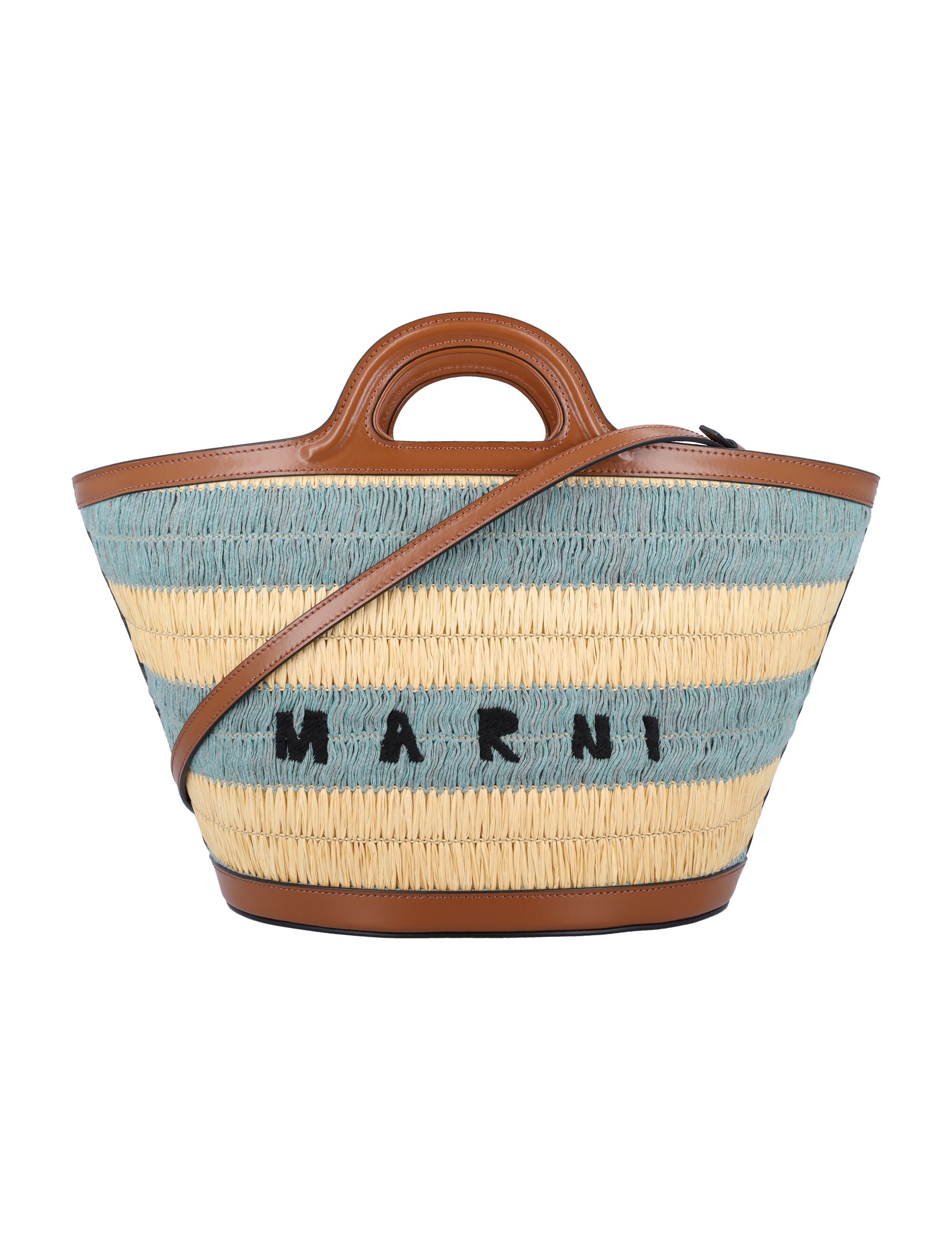 MARNI Mini Raffia-Effect Handbag