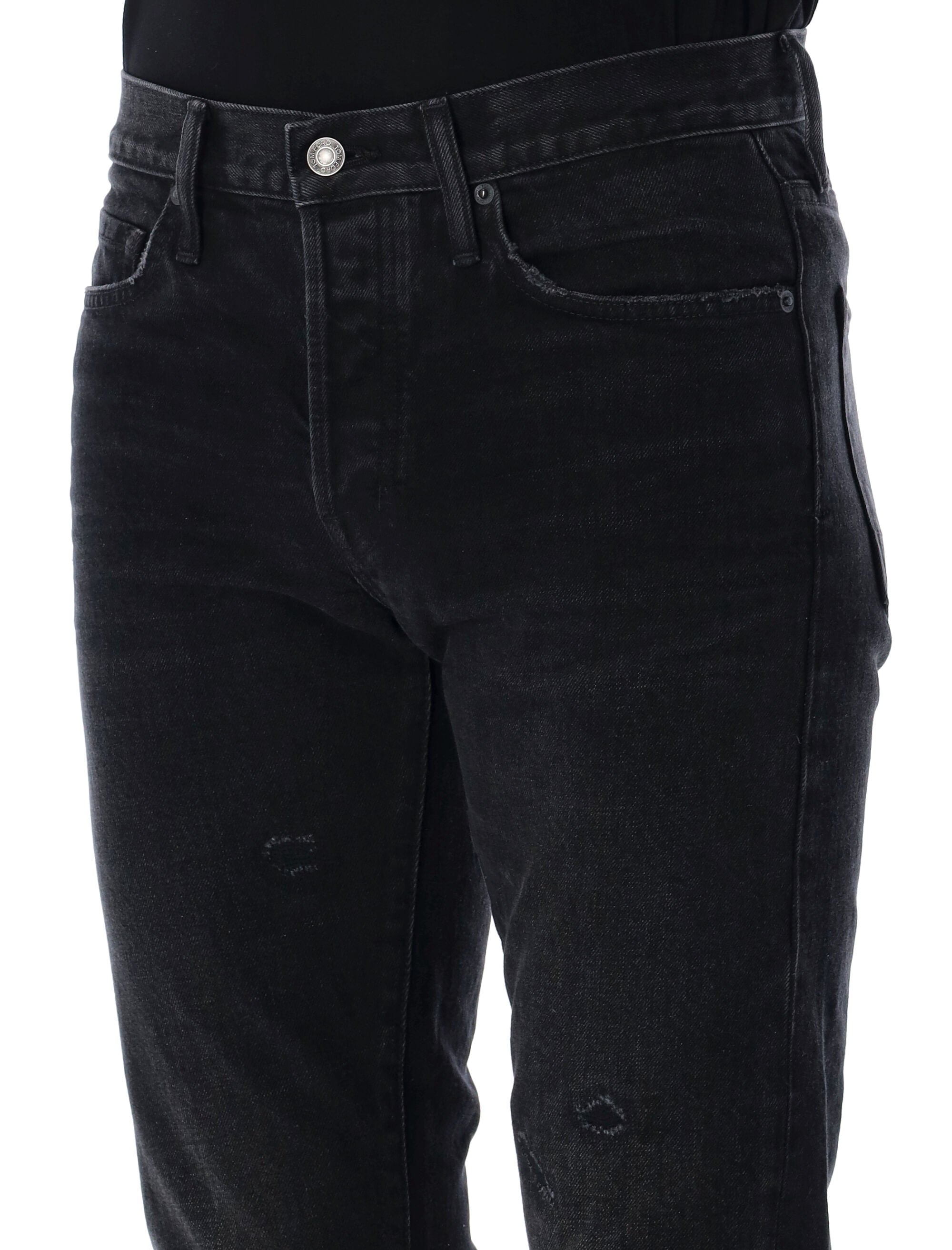 TOM FORD Straight Fit Repaired Denim Pants - Size 32