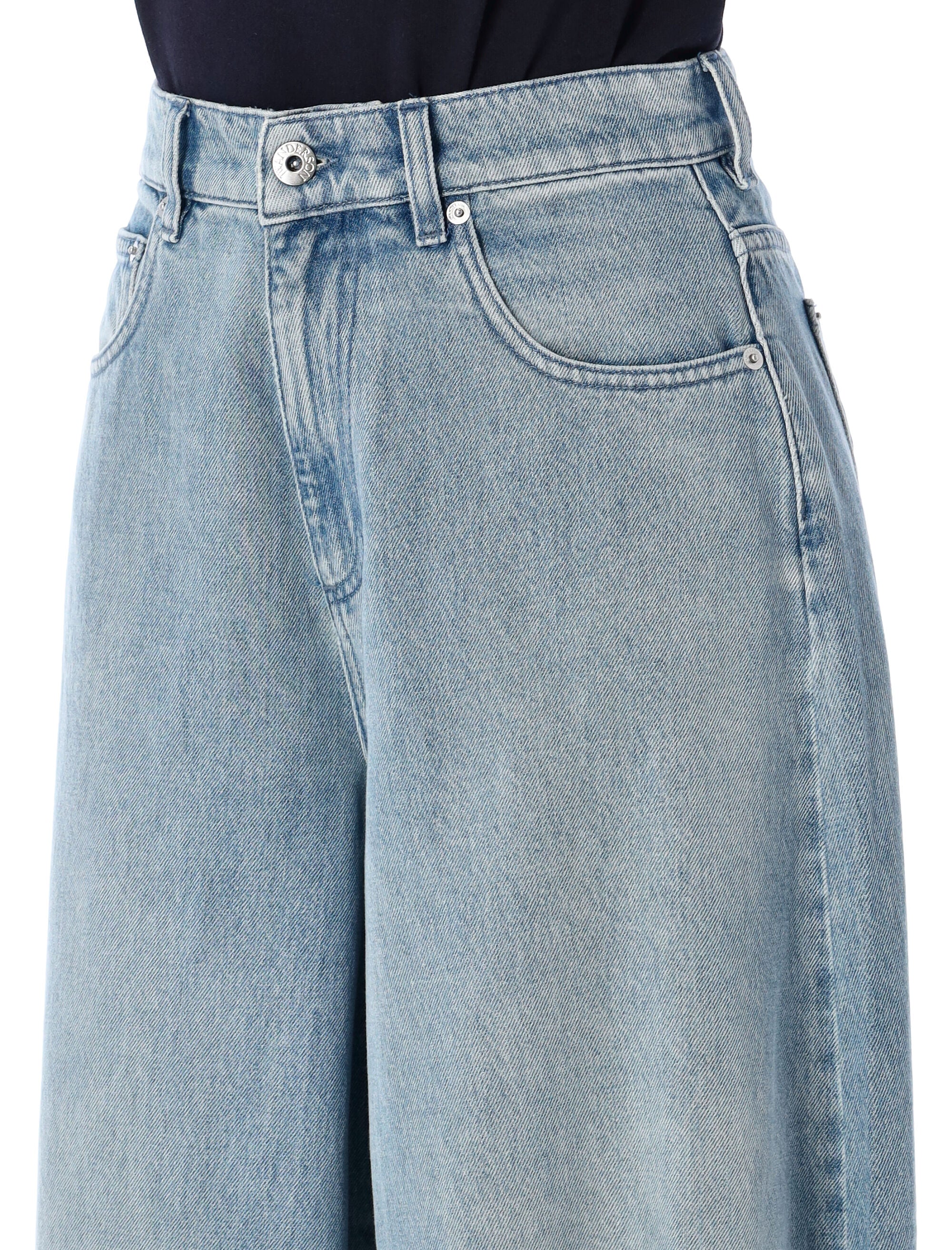 JW ANDERSON Belted Cuff Wide Leg Jeans - Size 26