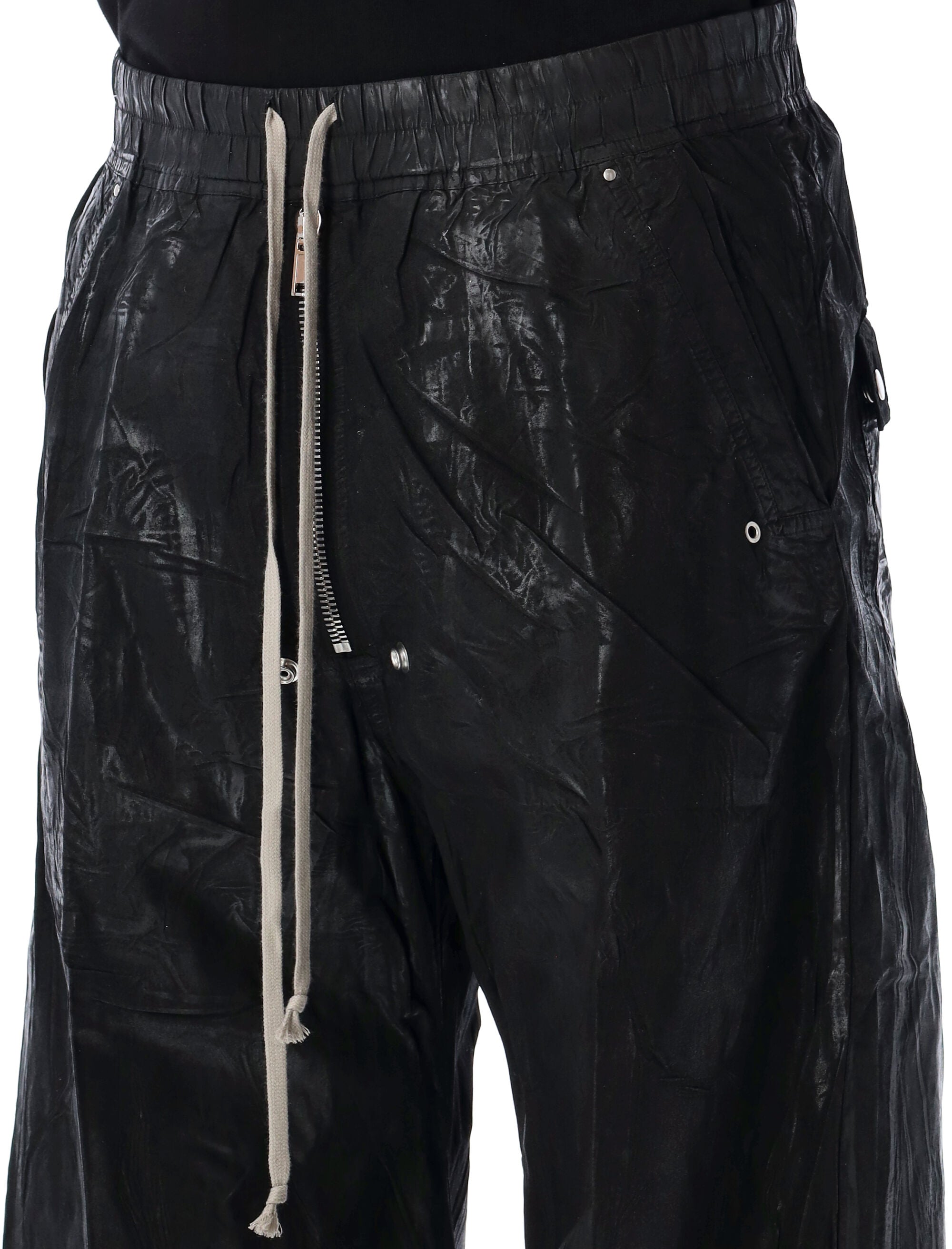 DRKSHDW Men's Full-Length Wide Leg Pants with Drawstring Waist