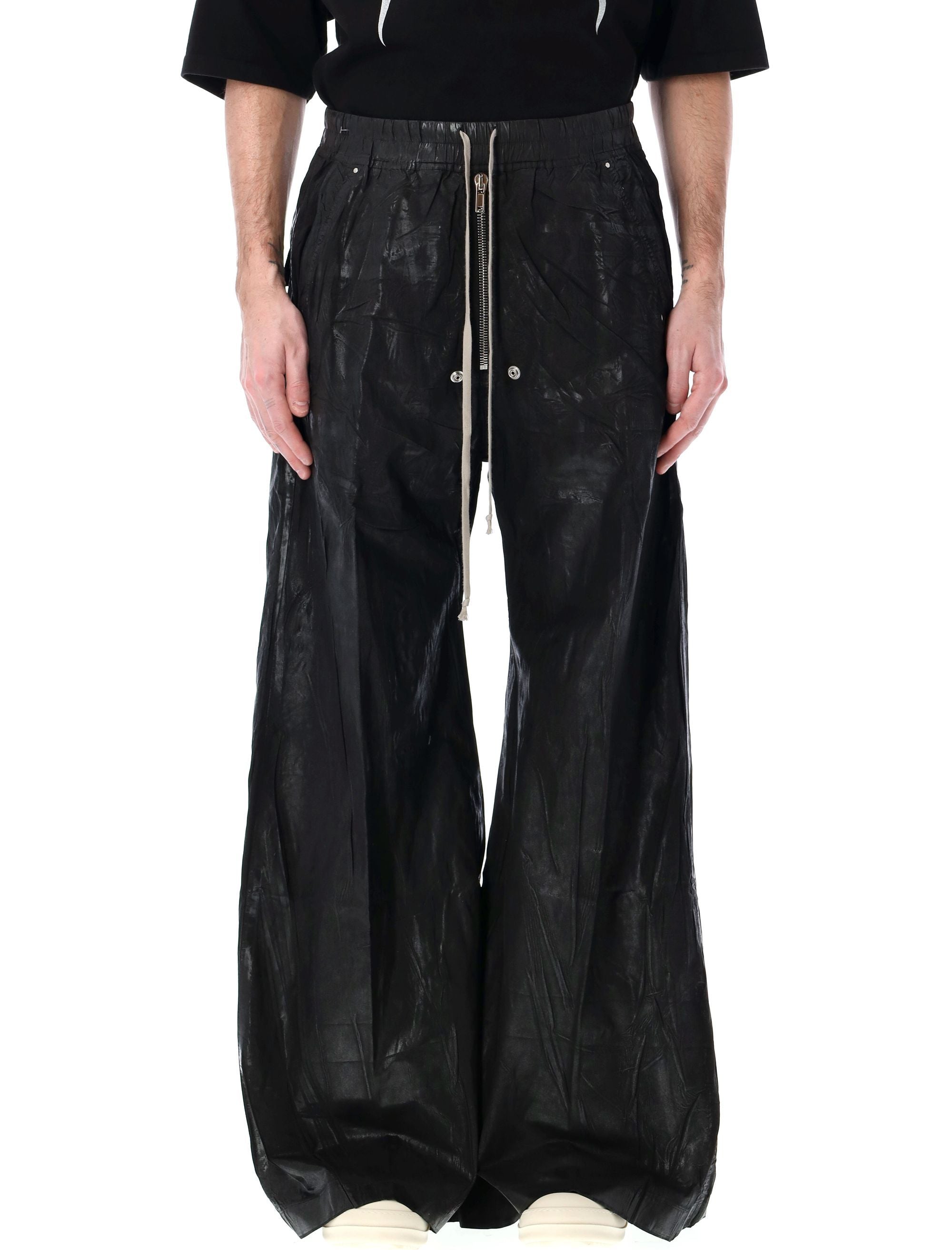 DRKSHDW Men's Full-Length Wide Leg Pants with Drawstring Waist