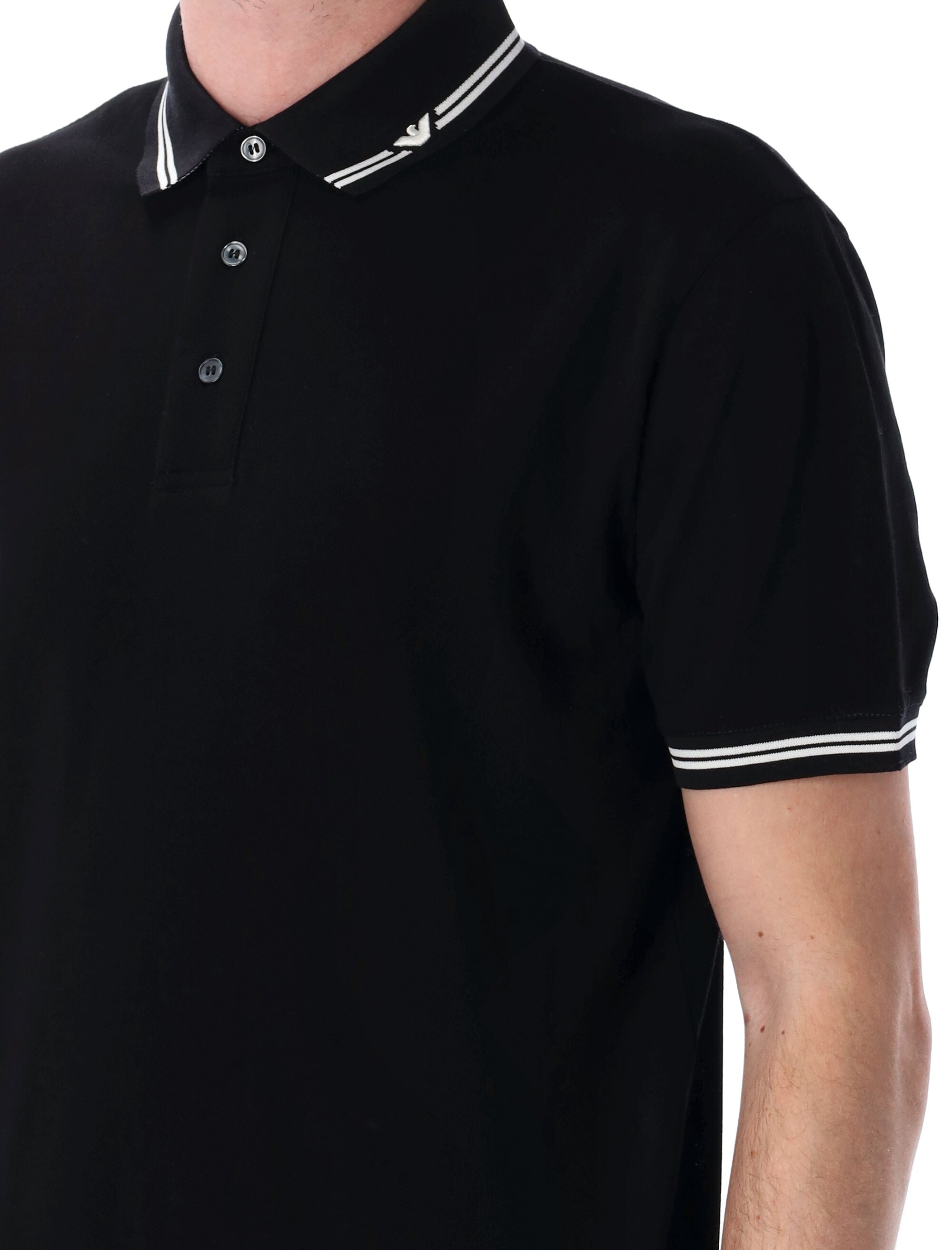 EMPORIO ARMANI Men's Piqué Polo Shirt - Short Sleeve