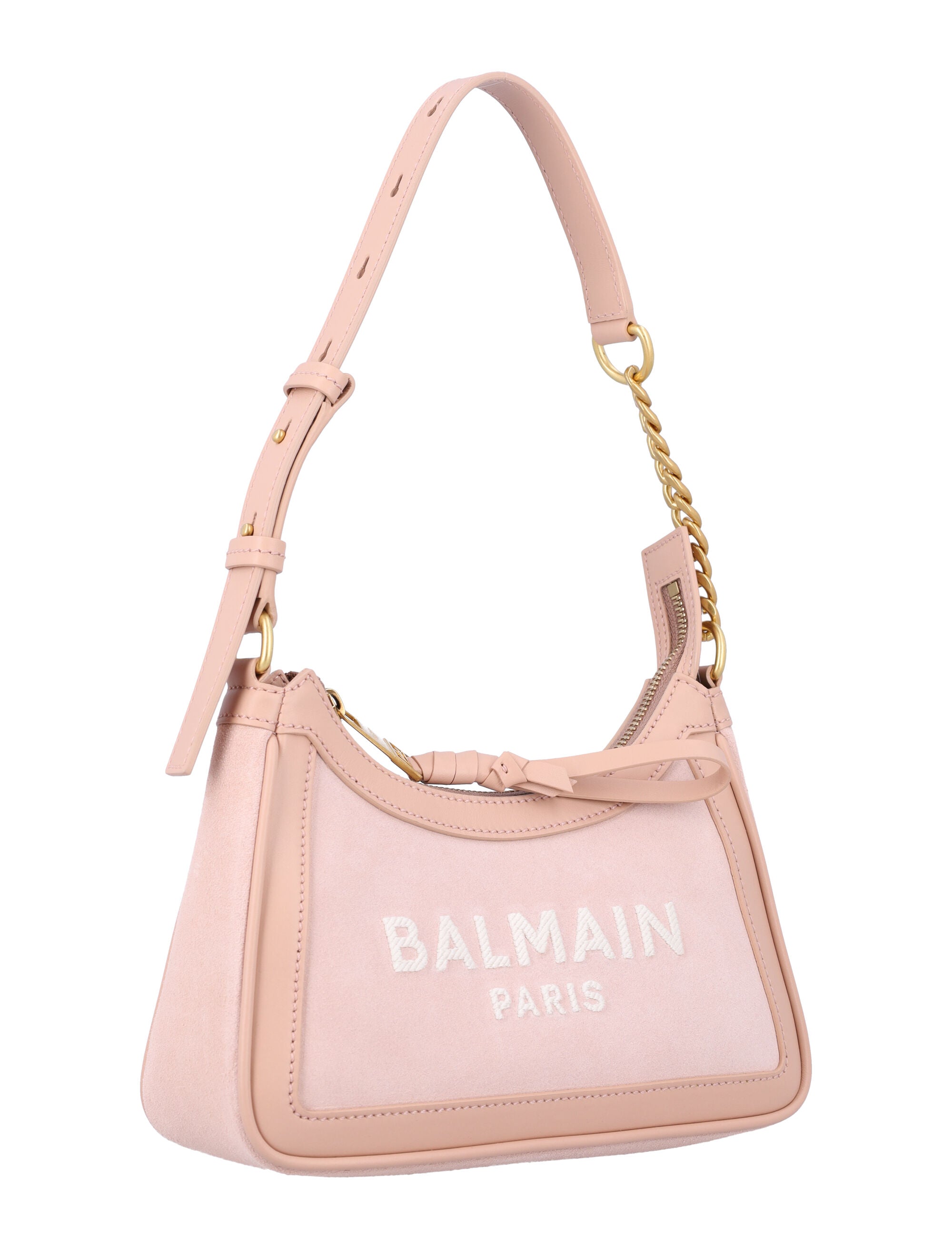 BALMAIN Mini Suede Shoulder Handbag