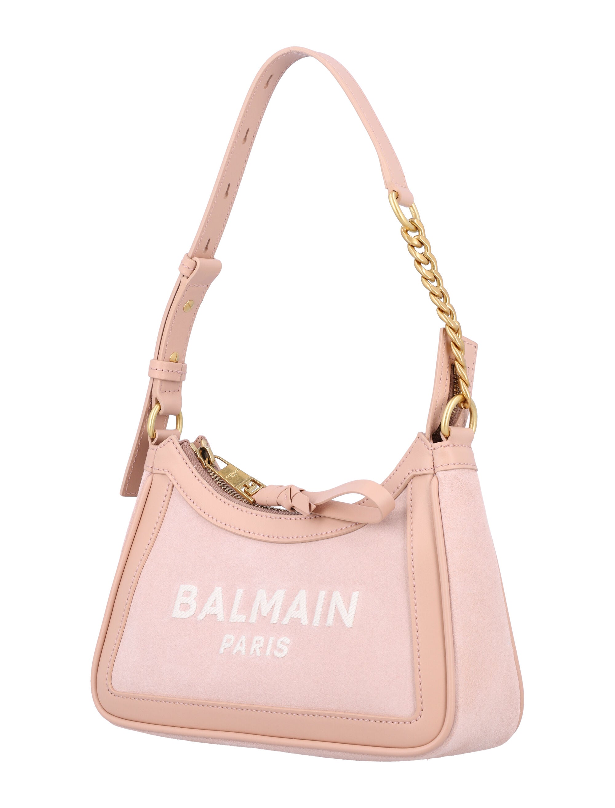 BALMAIN Mini Suede Shoulder Handbag