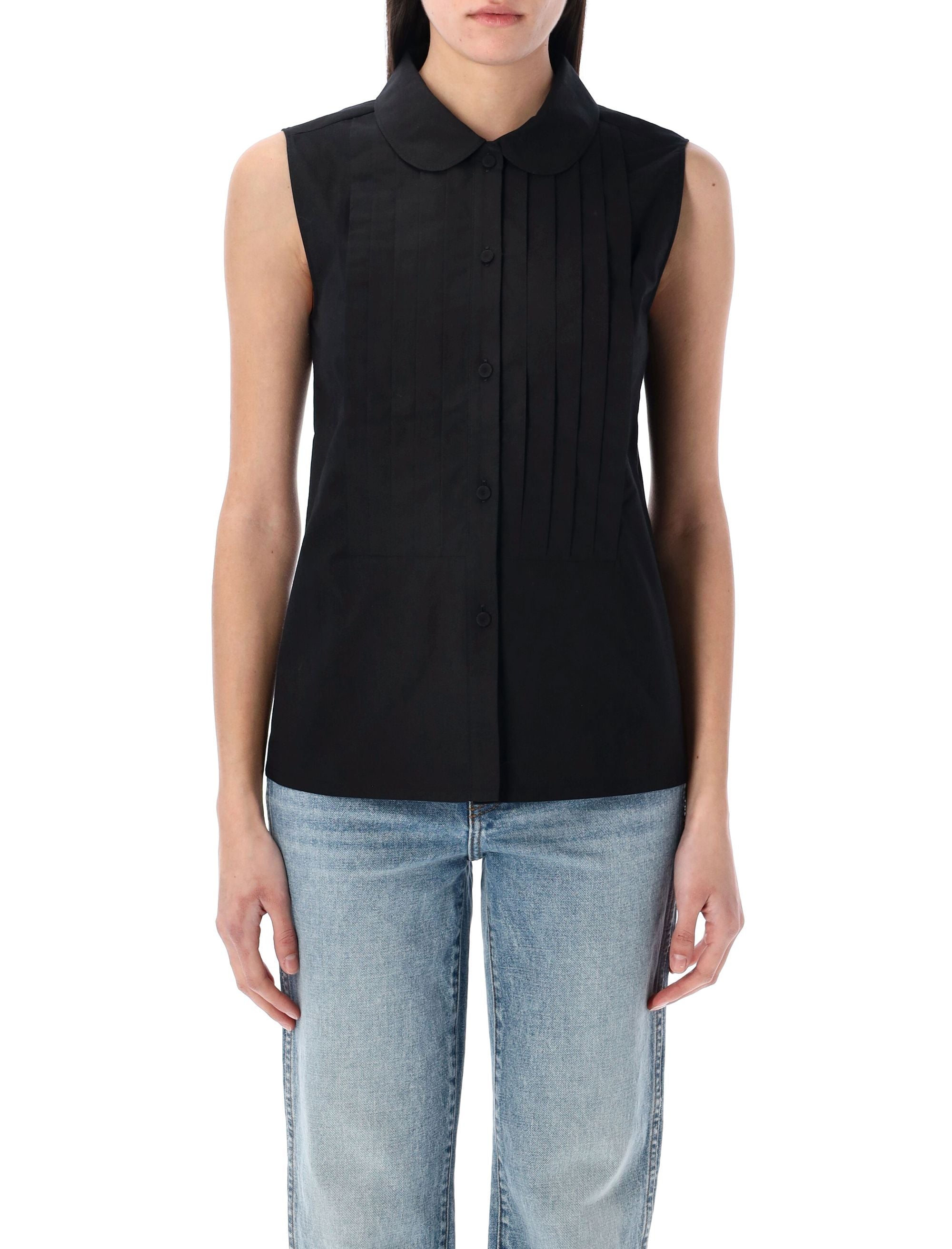 A.P.C. Organic Cotton Sleeveless Shelley Shirt - Size 36
