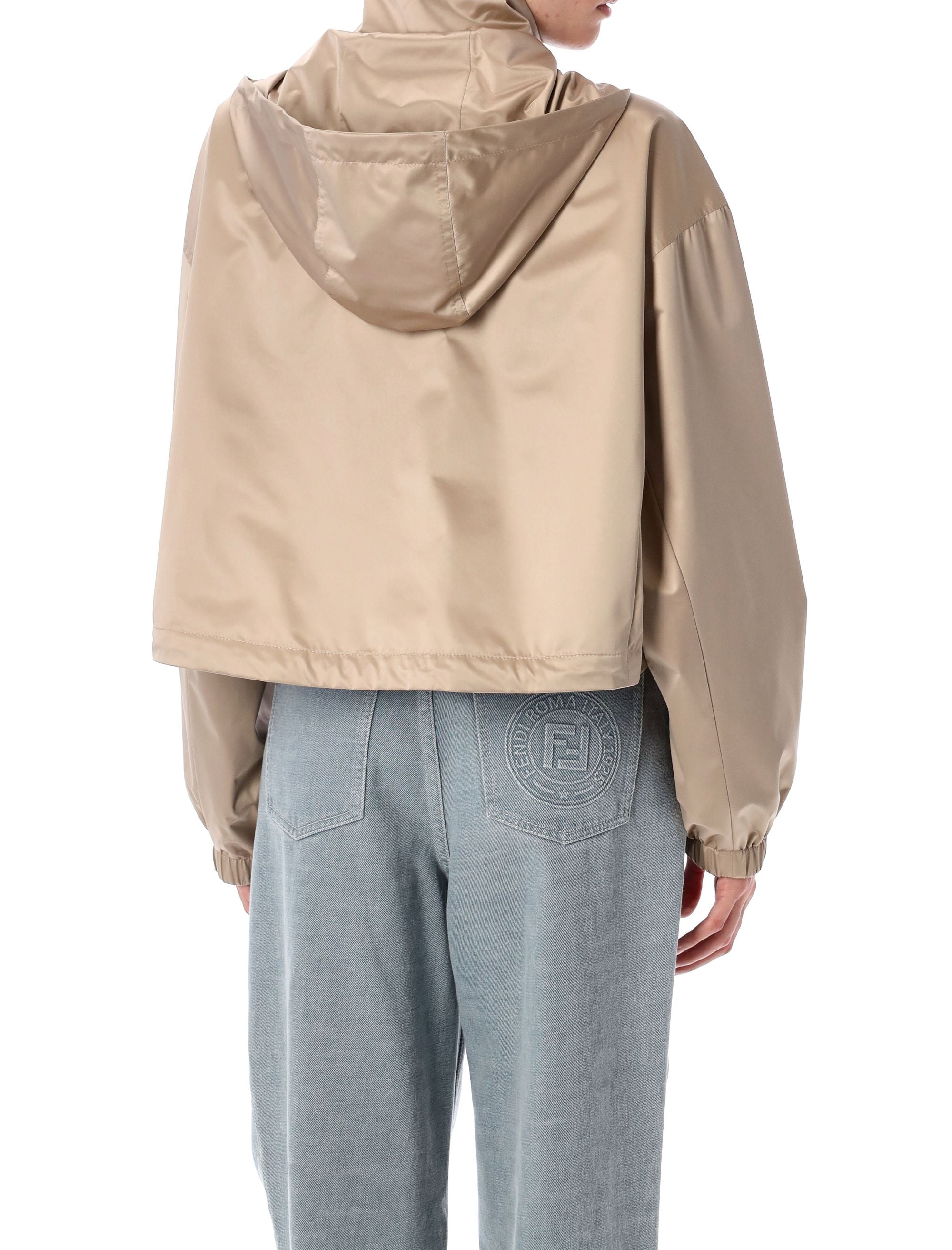 FENDI Women's Mini Cropped Windbreaker