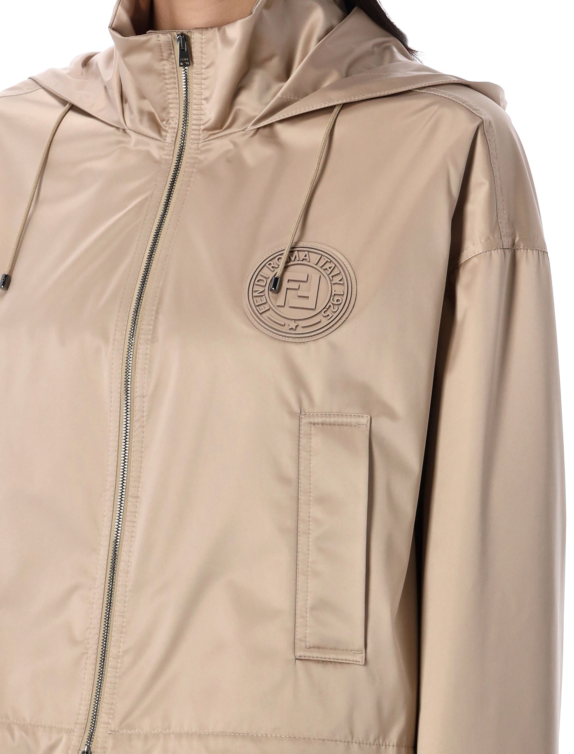 FENDI Women's Mini Cropped Windbreaker