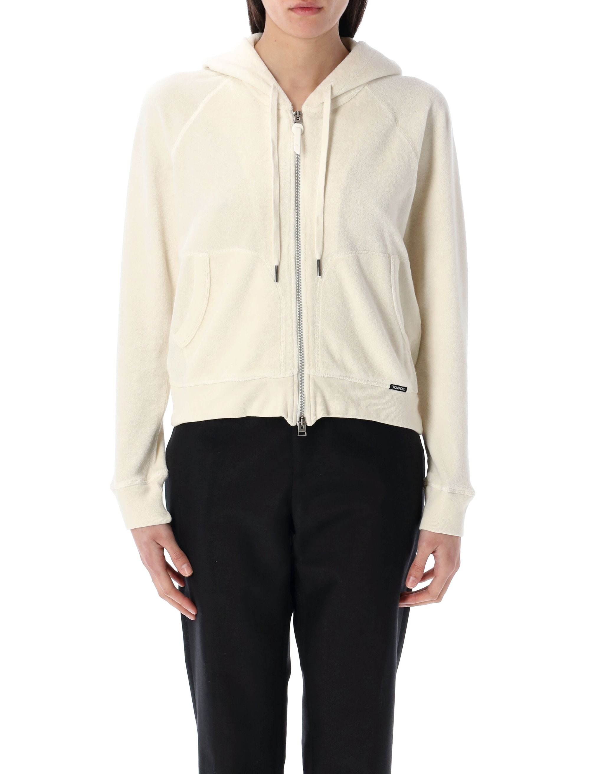 TOM FORD Women's Towelling Zip Hoodie - Size S