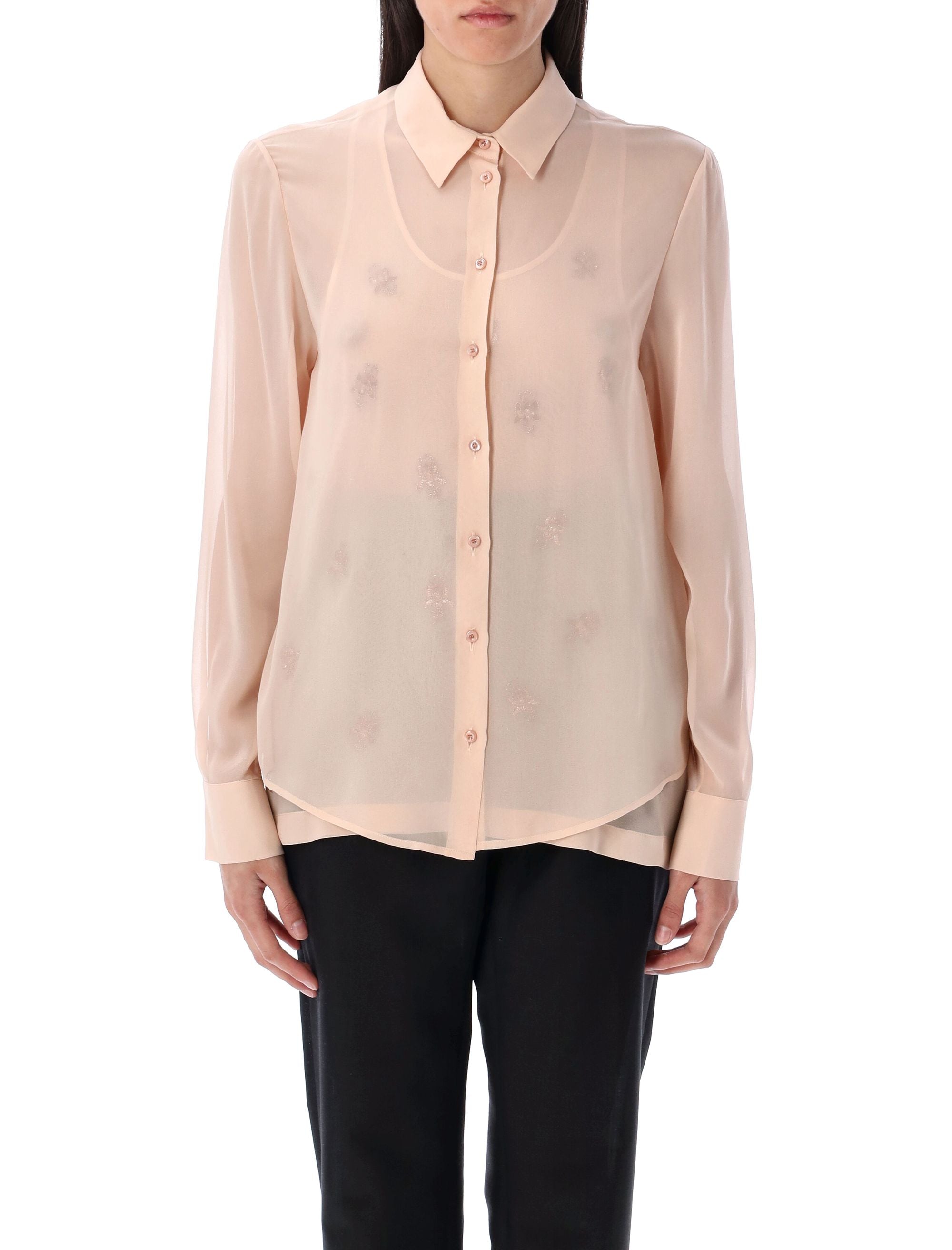 FENDI Double Layer Embroidered Shirt - Size 40