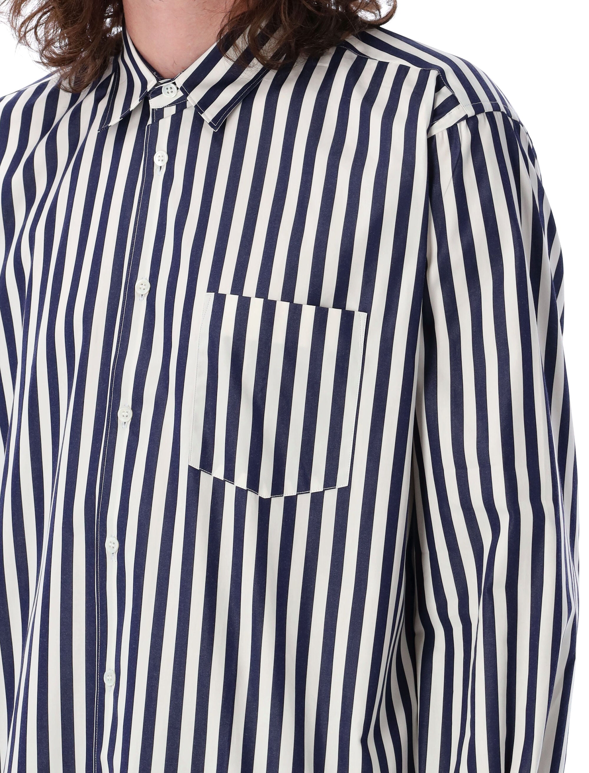 COMME DES GARÇONS SHIRT Men's Regular Fit Striped Shirt - Size L