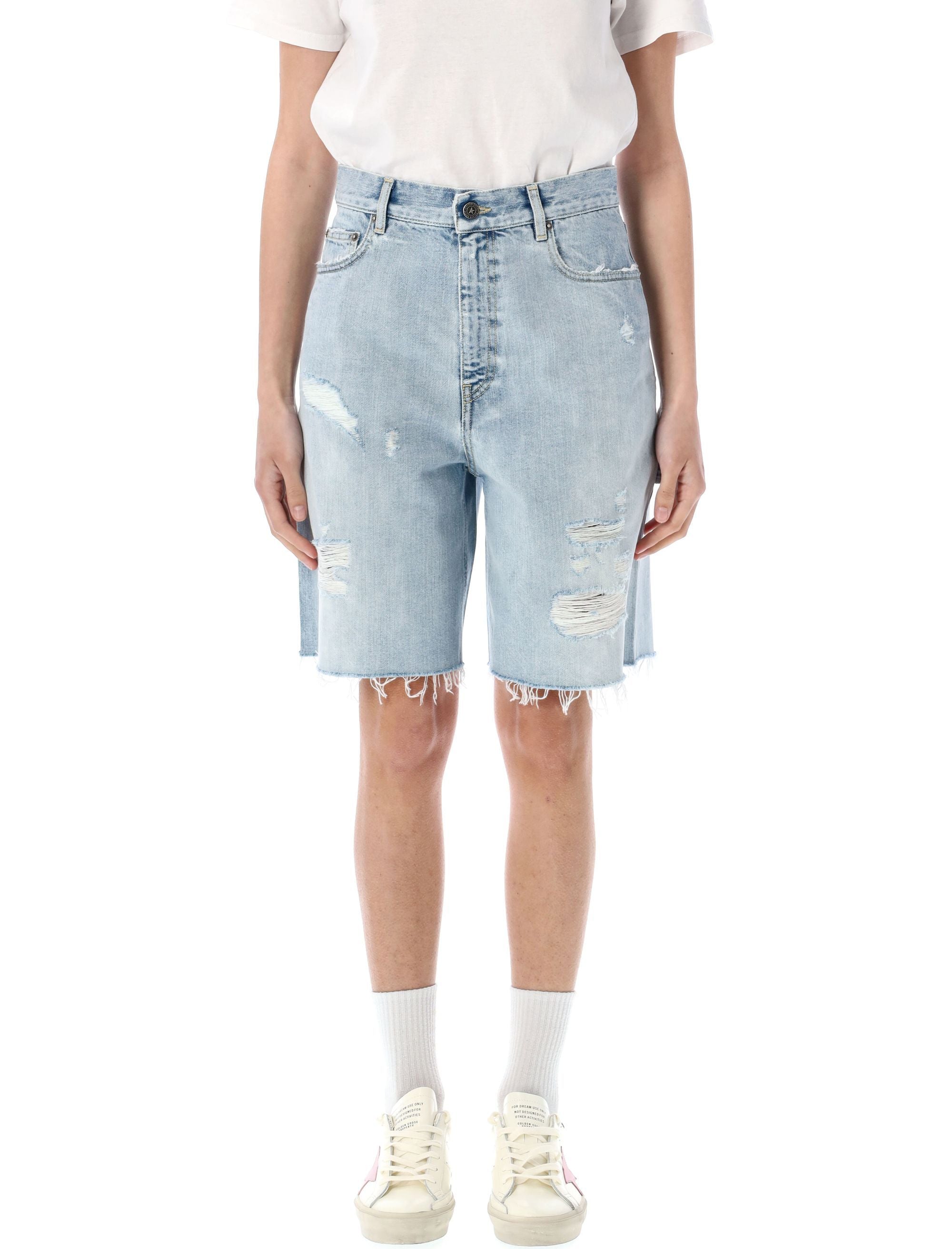 GOLDEN GOOSE Mini Denim Bermuda Shorts for Women