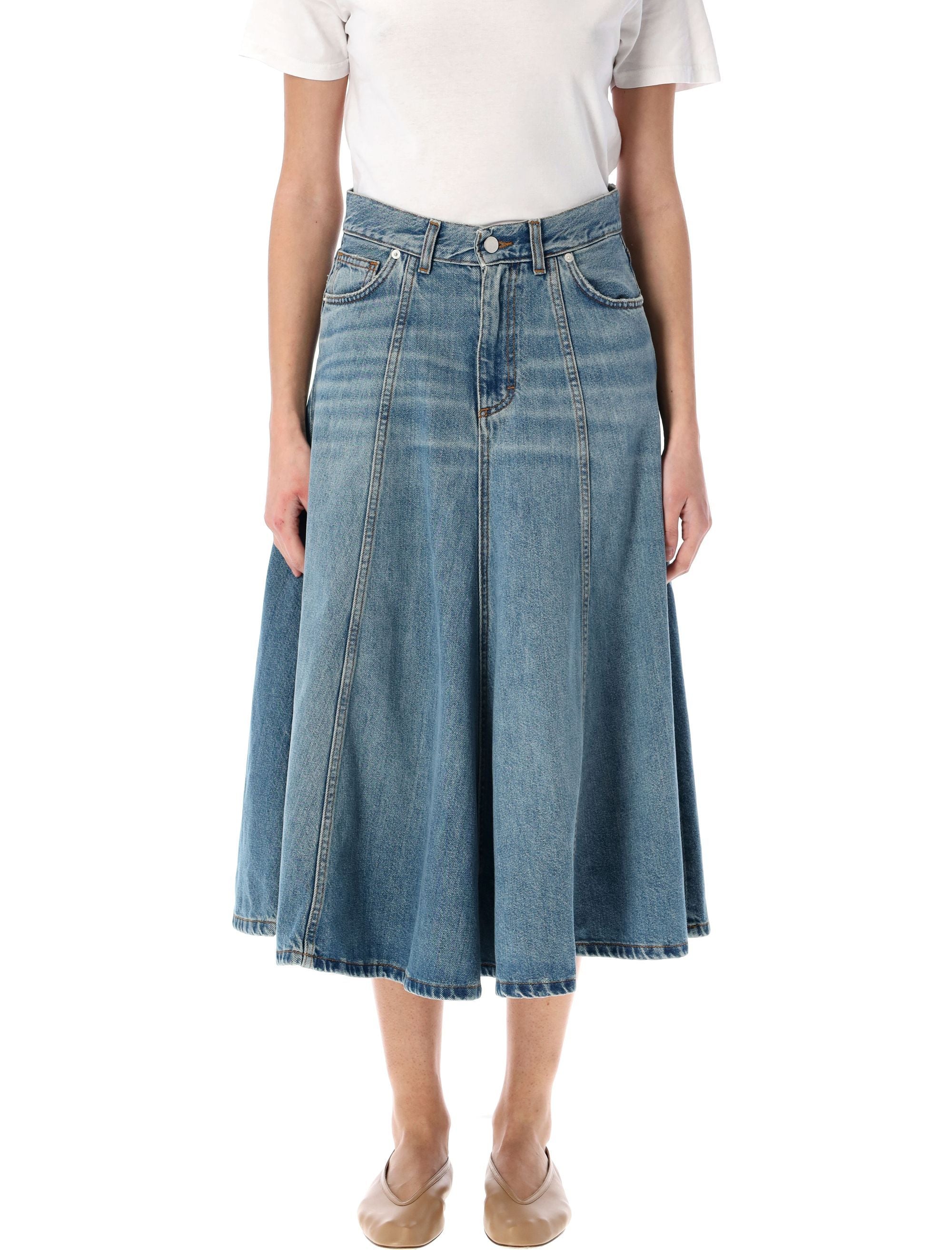 HAIKURE Serenity Denim Midi Skirt - Size 26