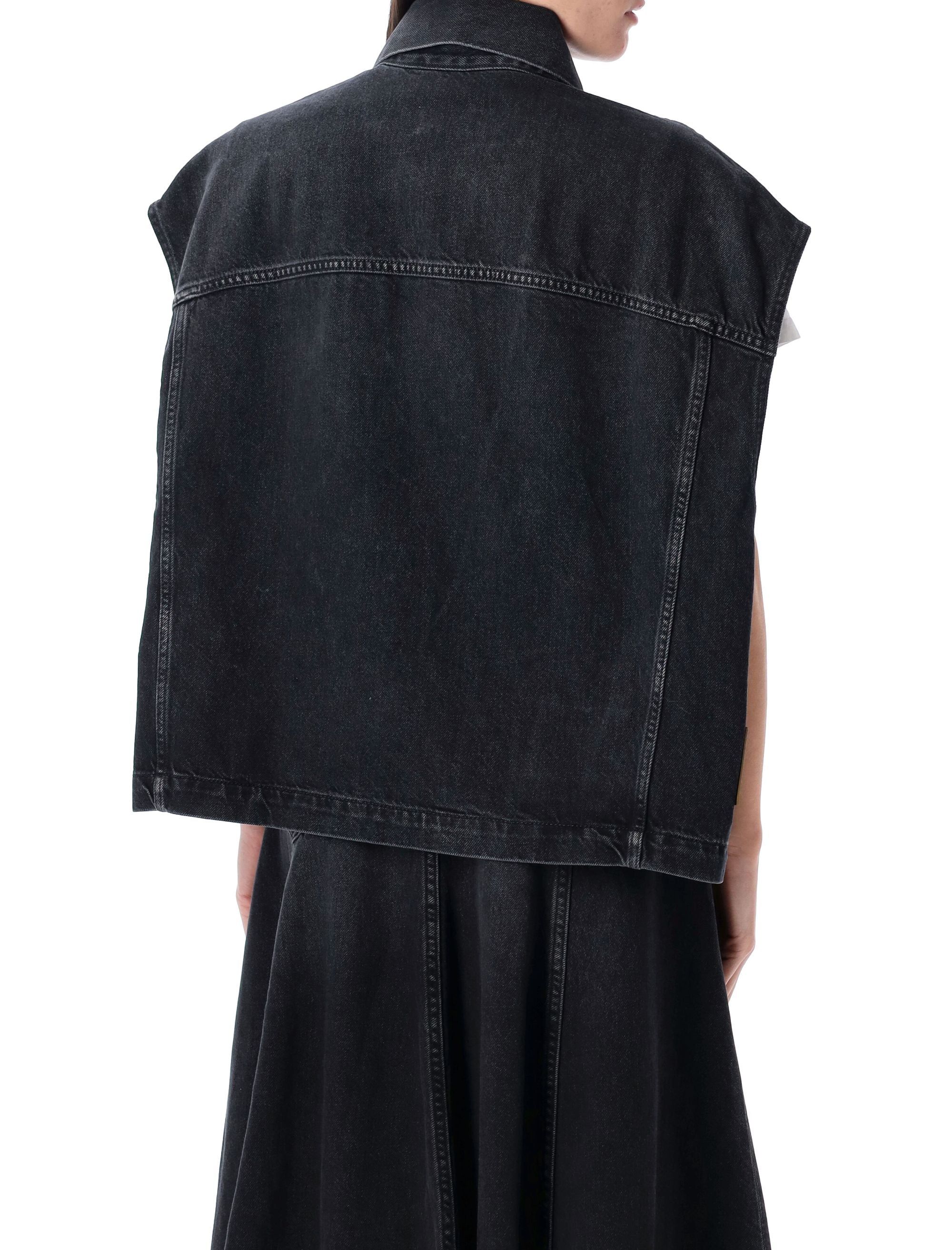 HAIKURE Oversized Denim Vest - Size S