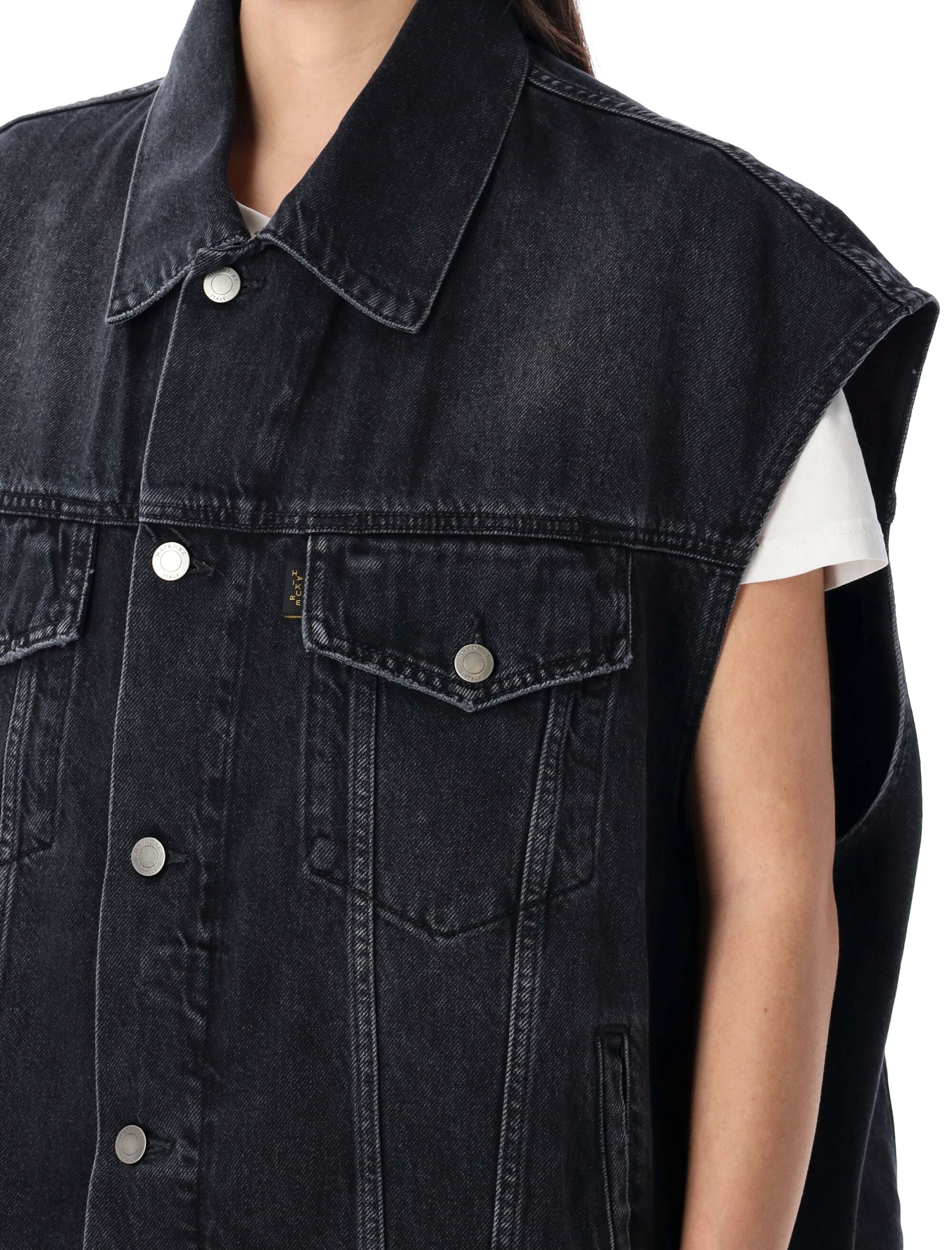 HAIKURE Oversized Denim Vest - Size S