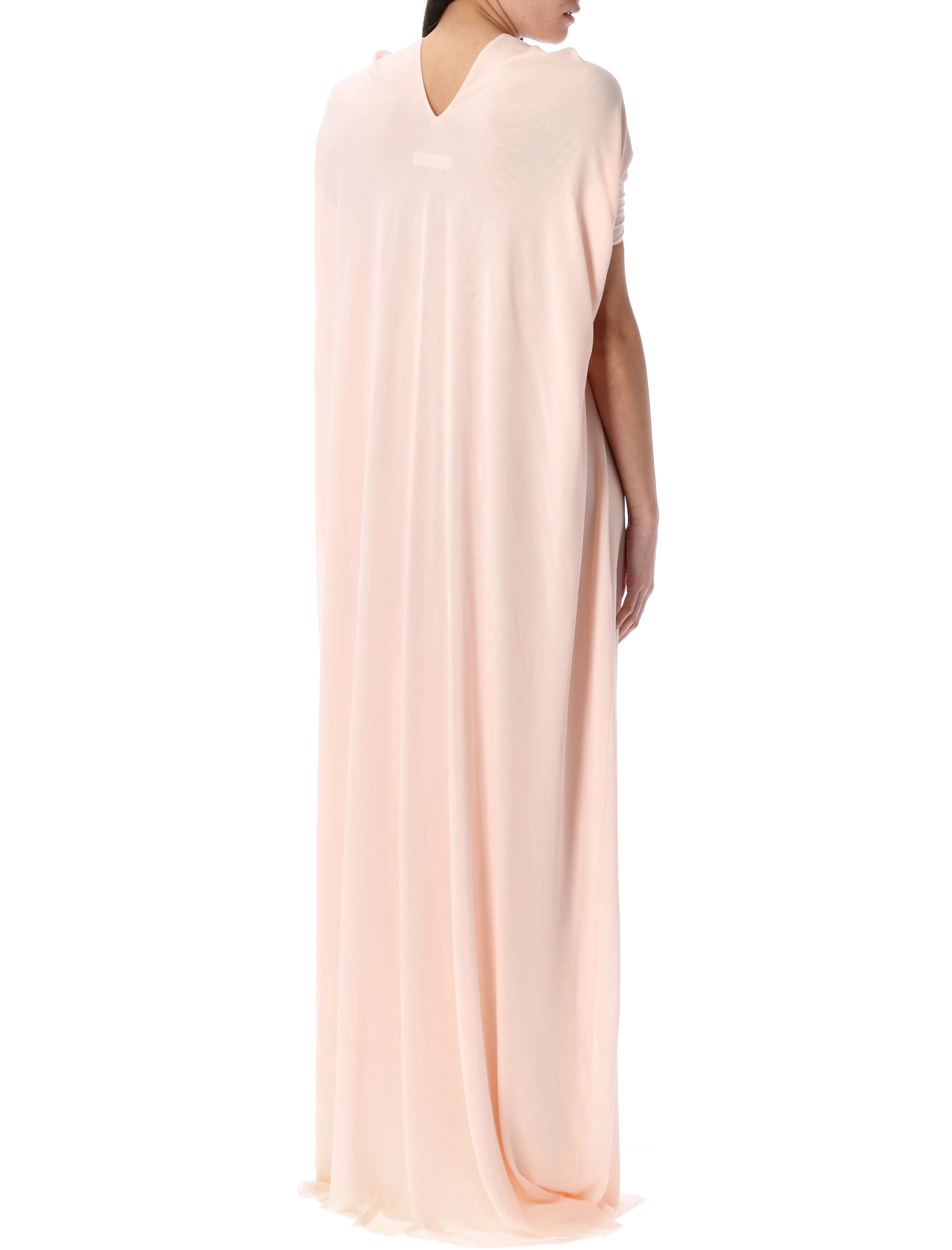 JIL SANDER Draped Floor Length Dress with Oversized Fit