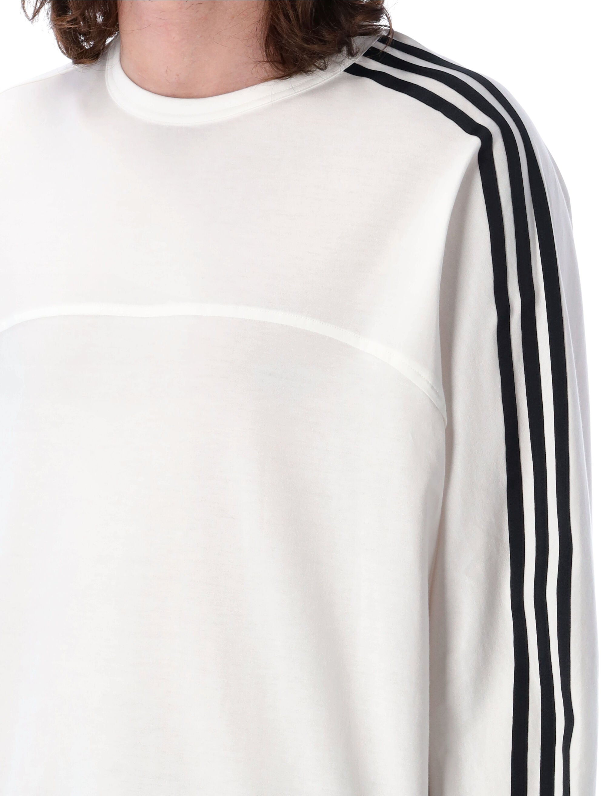 Y-3 Men's Long Sleeve T-Shirt with 3-Stripes Design