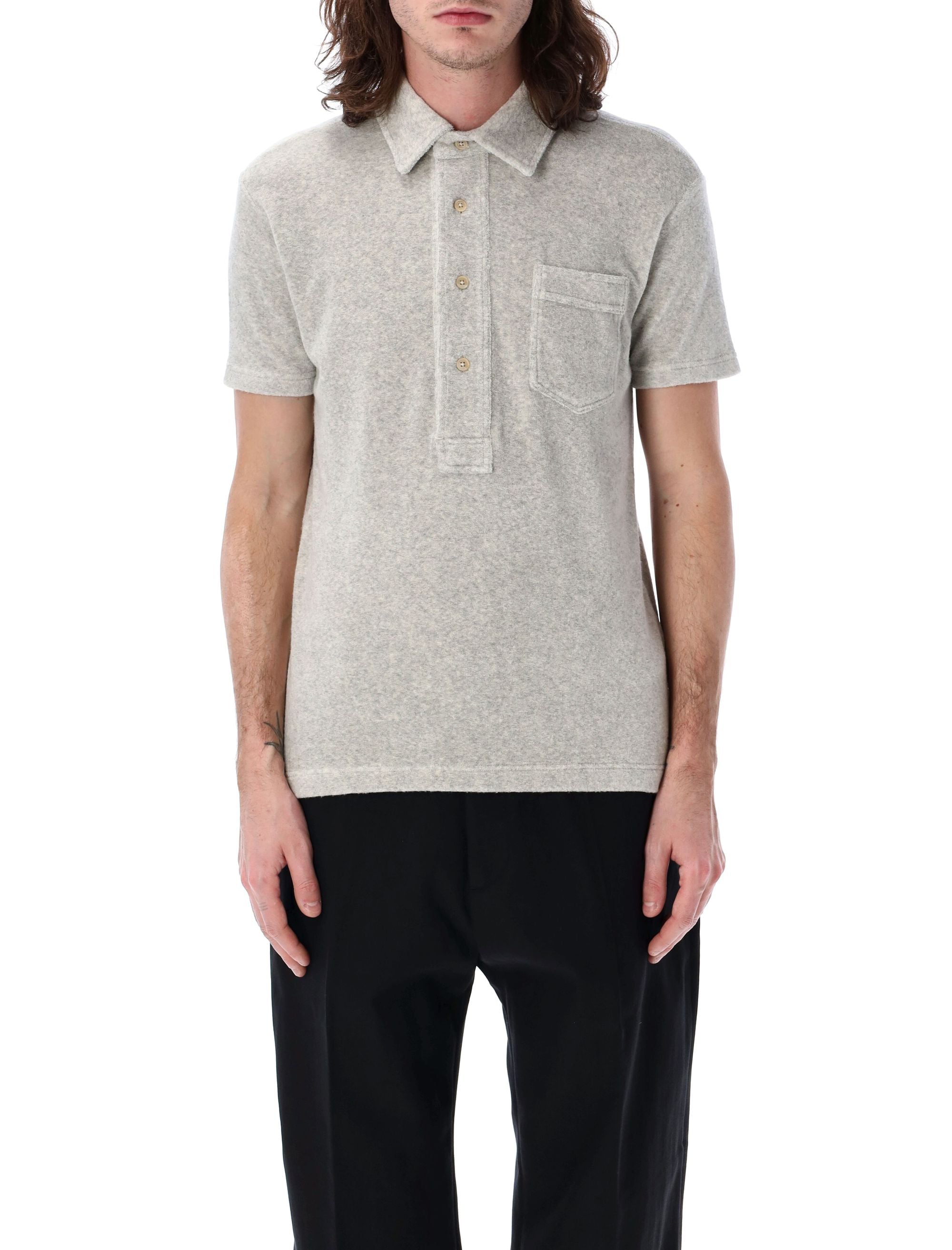 TOM FORD Towel Short Sleeve Polo - Size 50