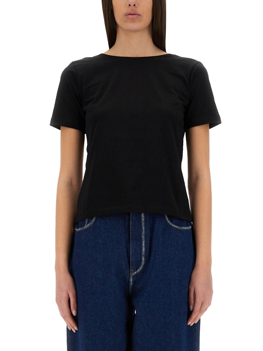 NINA RICCI Slim Fit T-Shirt with Back Neckline - Size S