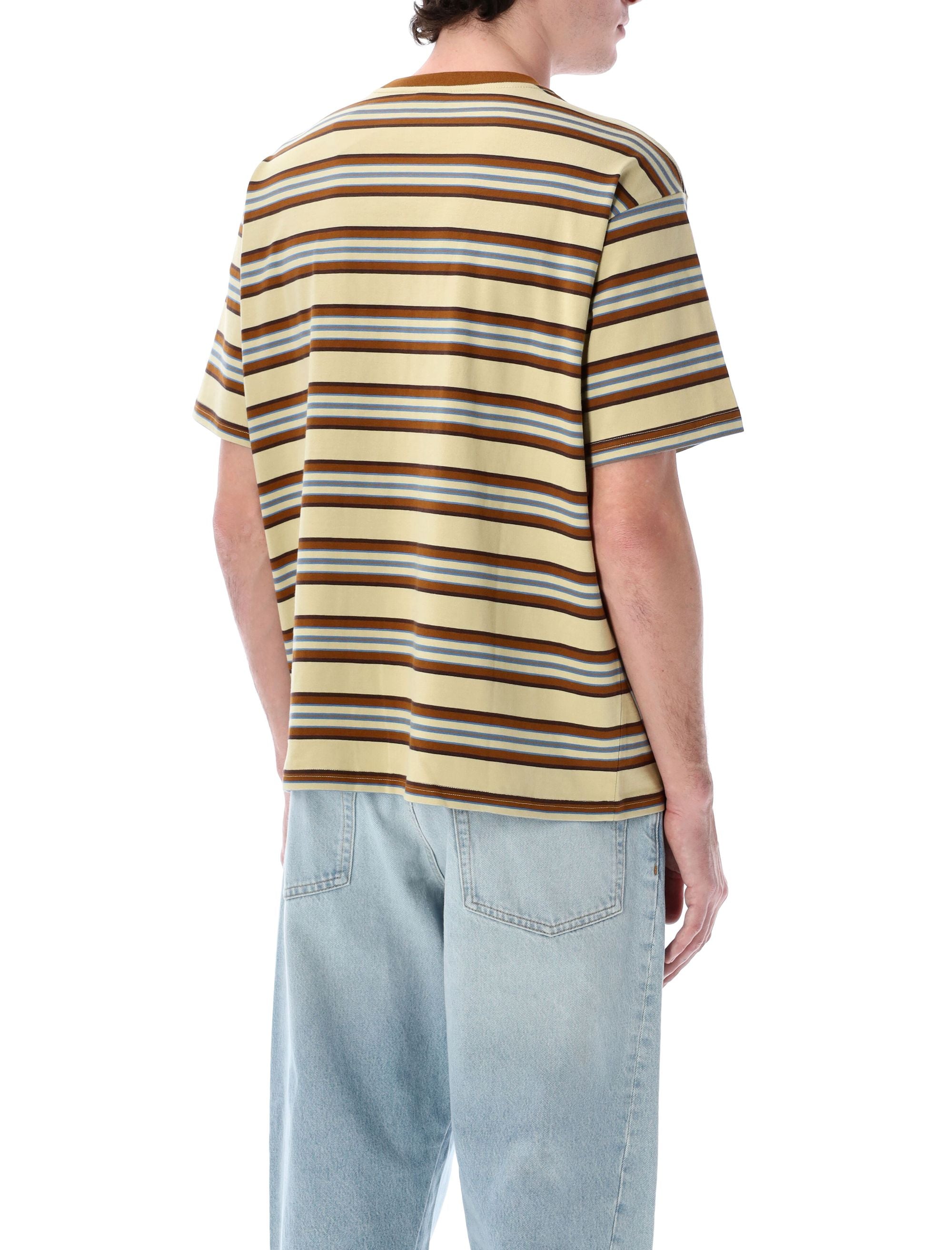HUF Men's Striped Relaxed Fit T-Shirt - Size L