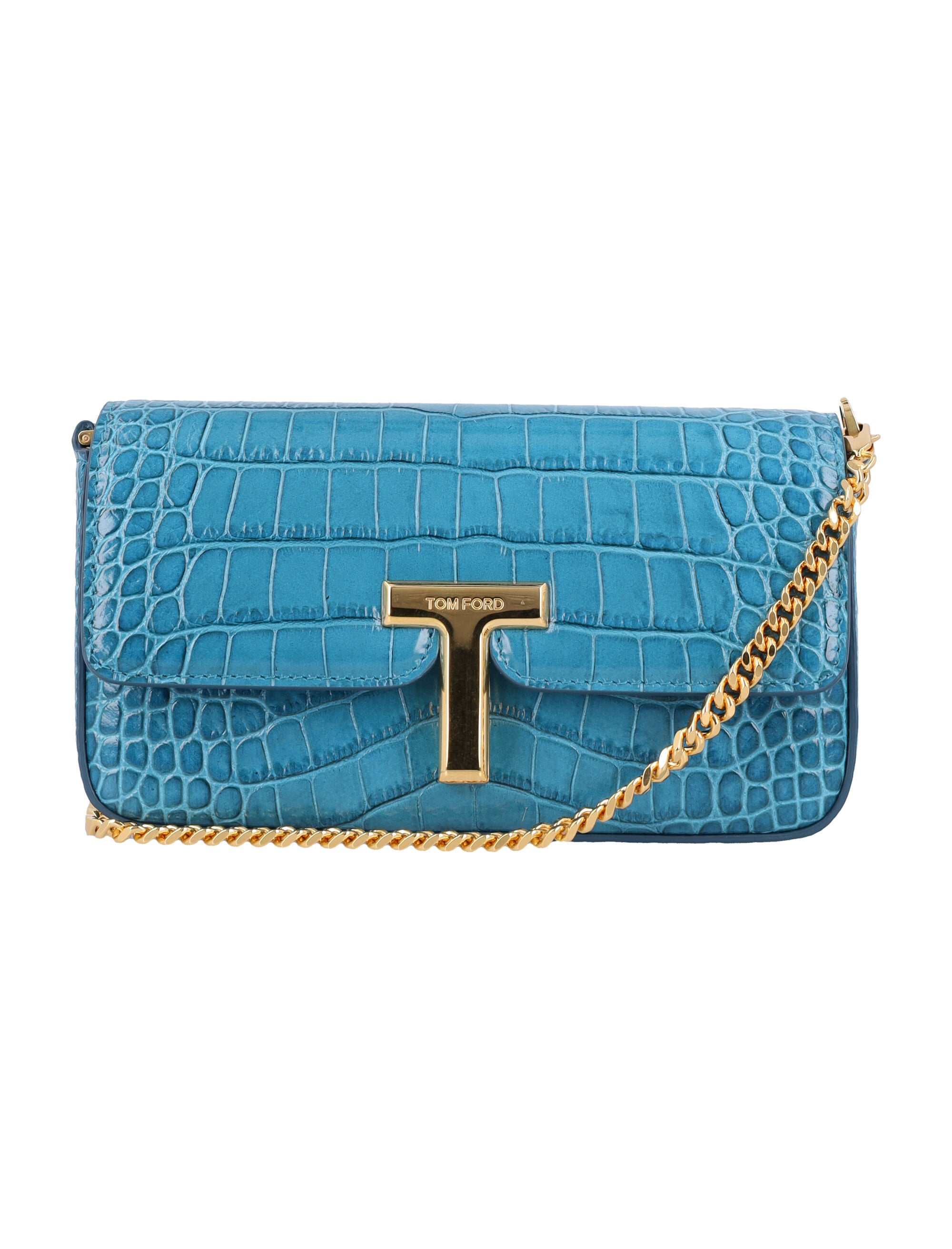 TOM FORD Mini Handbag with Croc Embossed Leather