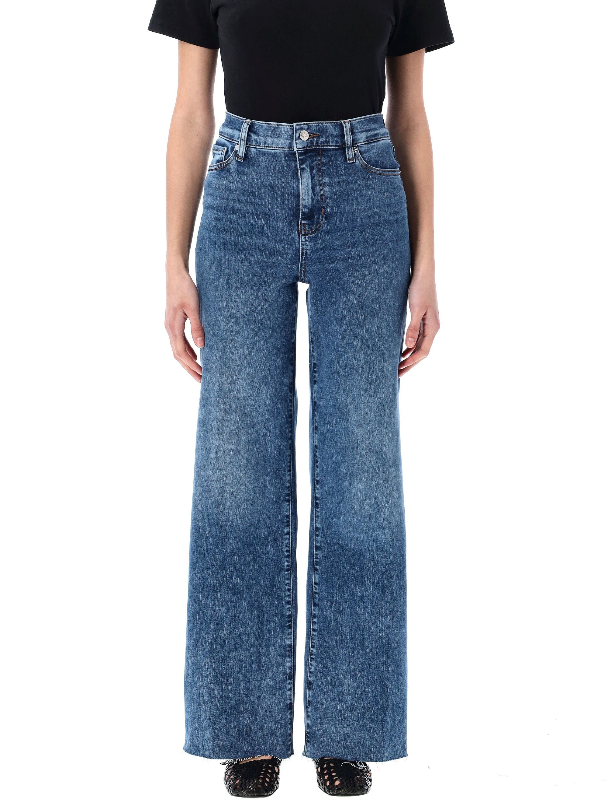 FRAME High-Rise Wide-Leg Flare Jeans - Size 26