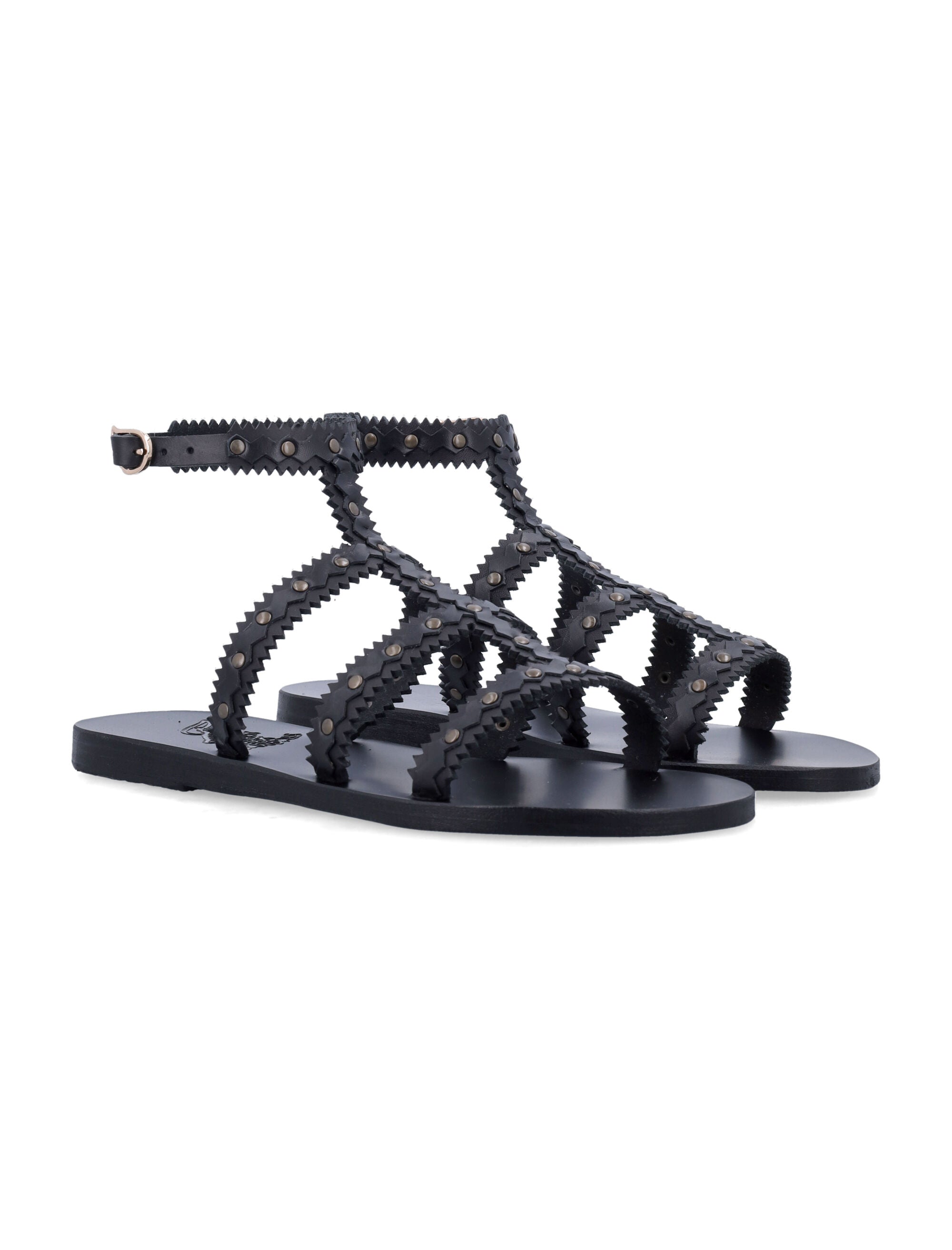 ANCIENT GREEK SANDALS Elegant Open-Toe Ankle Strap Sandals