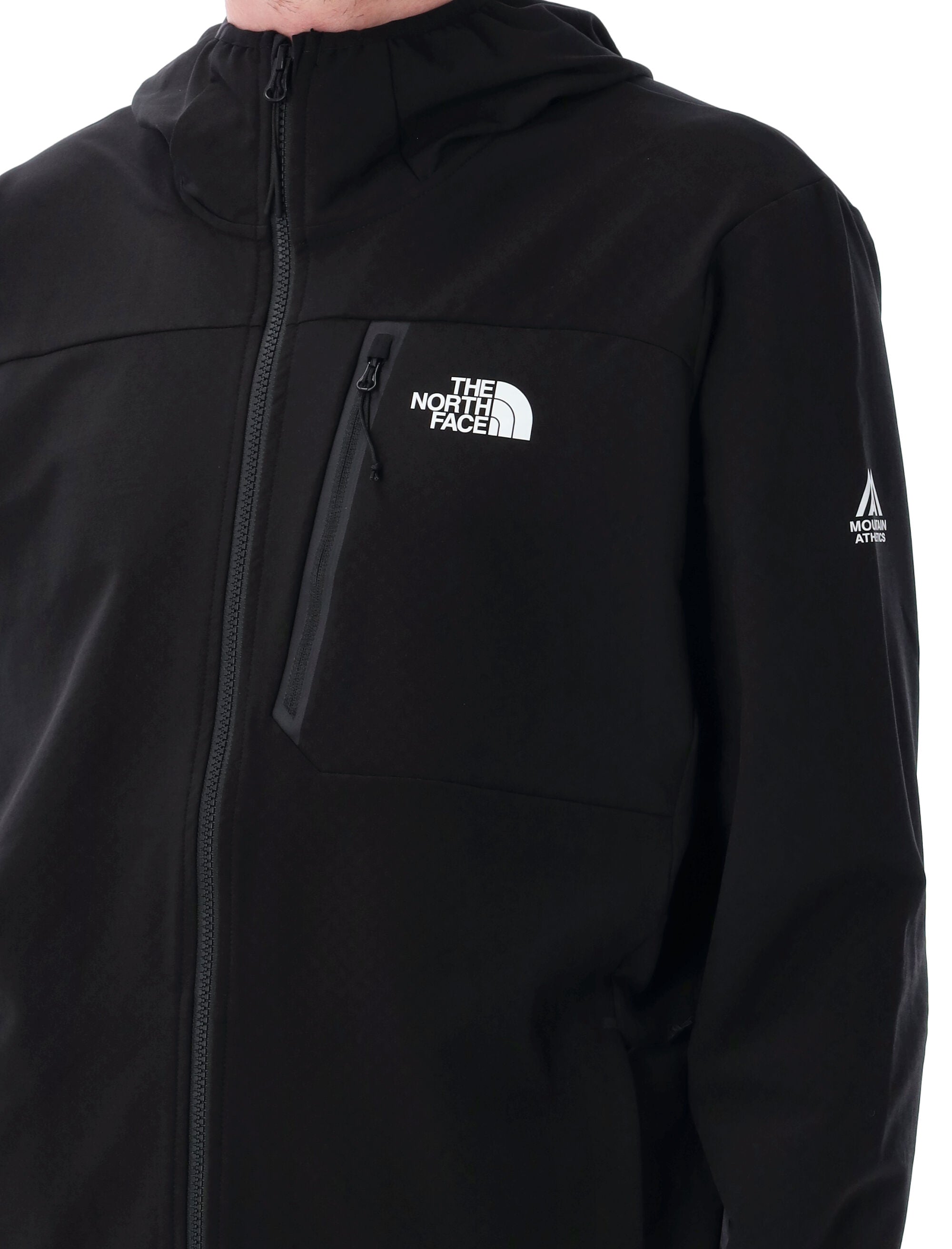 THE NORTH FACE Men's Softshell Jacket with High Neck and Hood - Size L