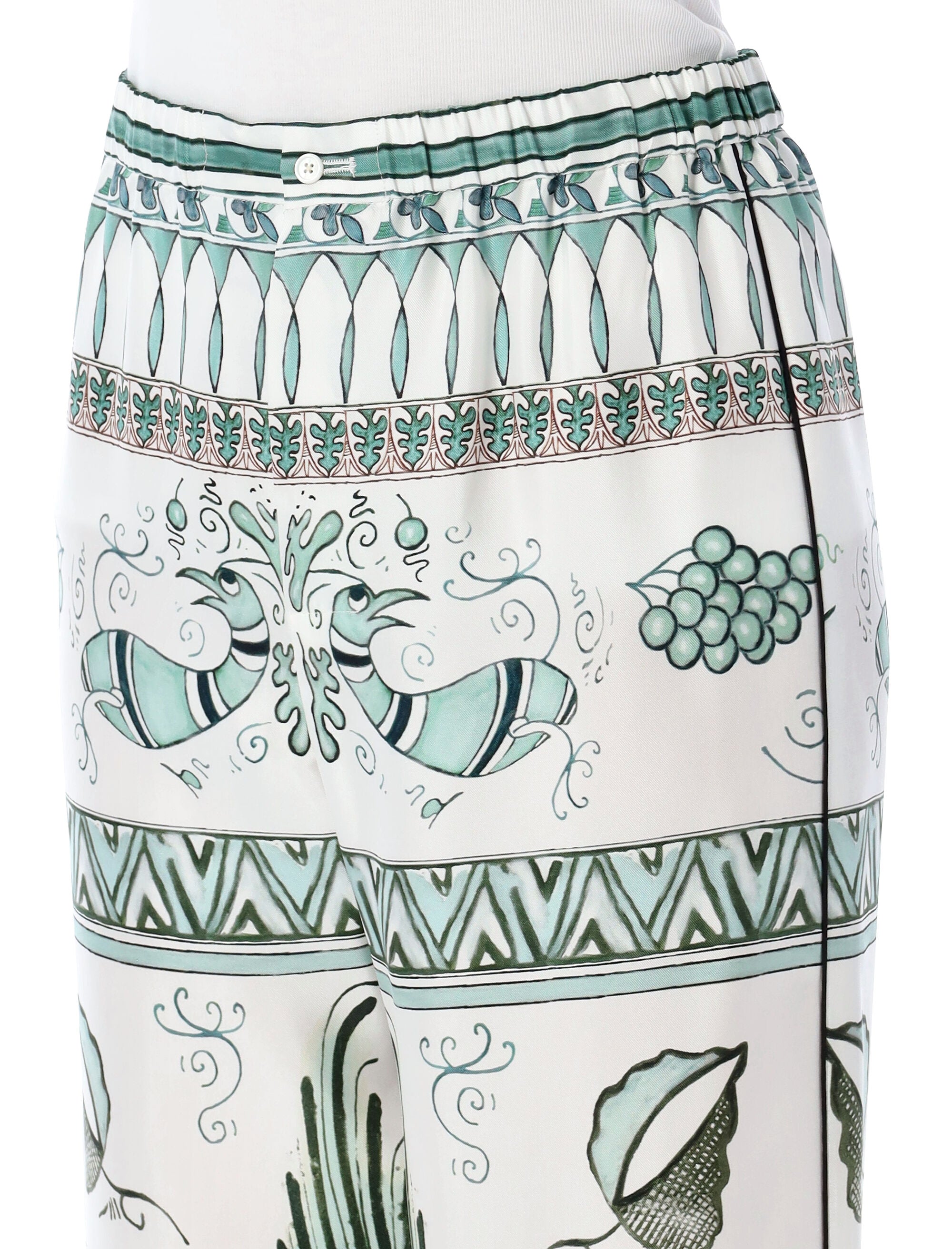 FABIANA FILIPPI Silk Twill Printed Trousers - Size S