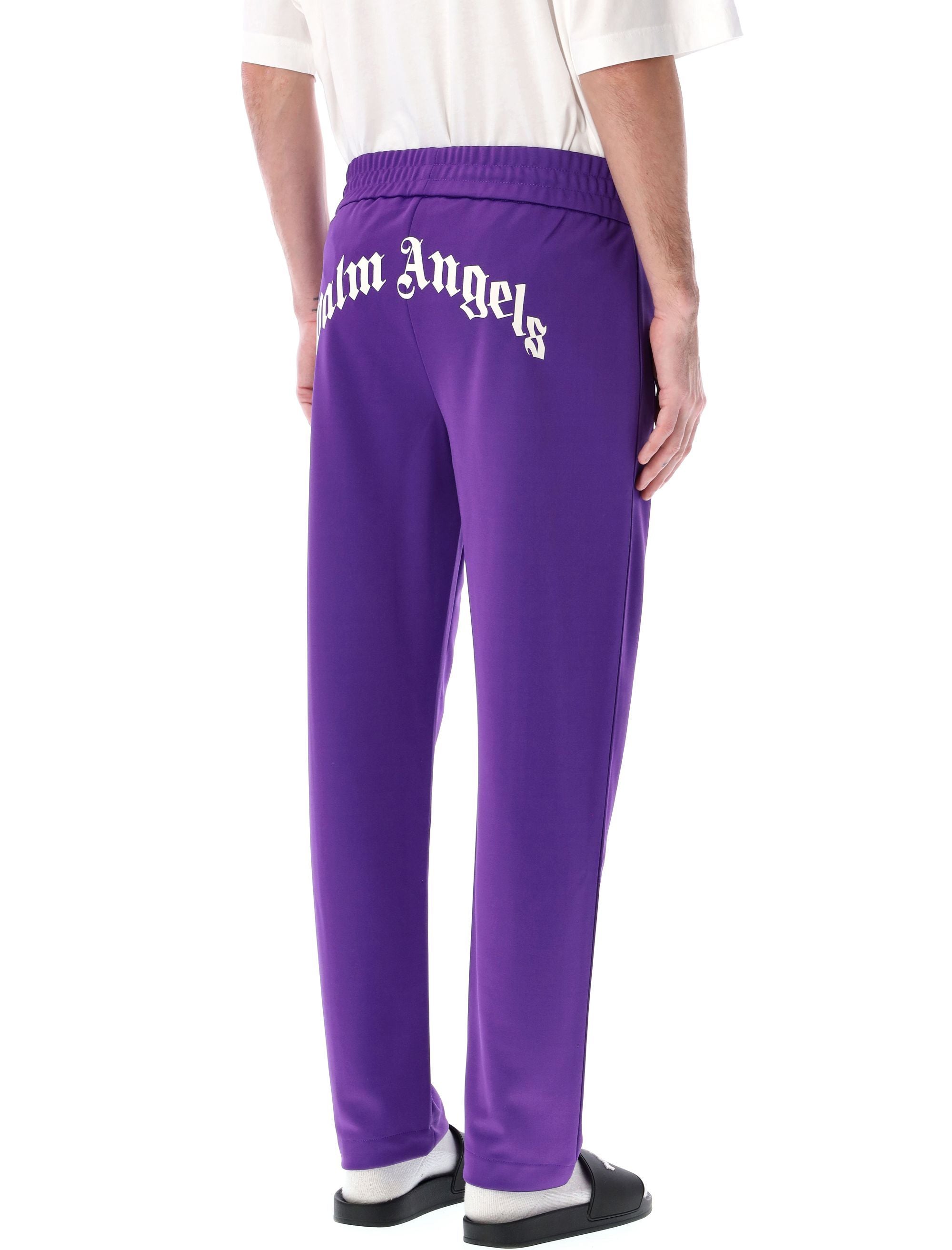 PALM ANGELS Curved Logo Track Pants - Size L