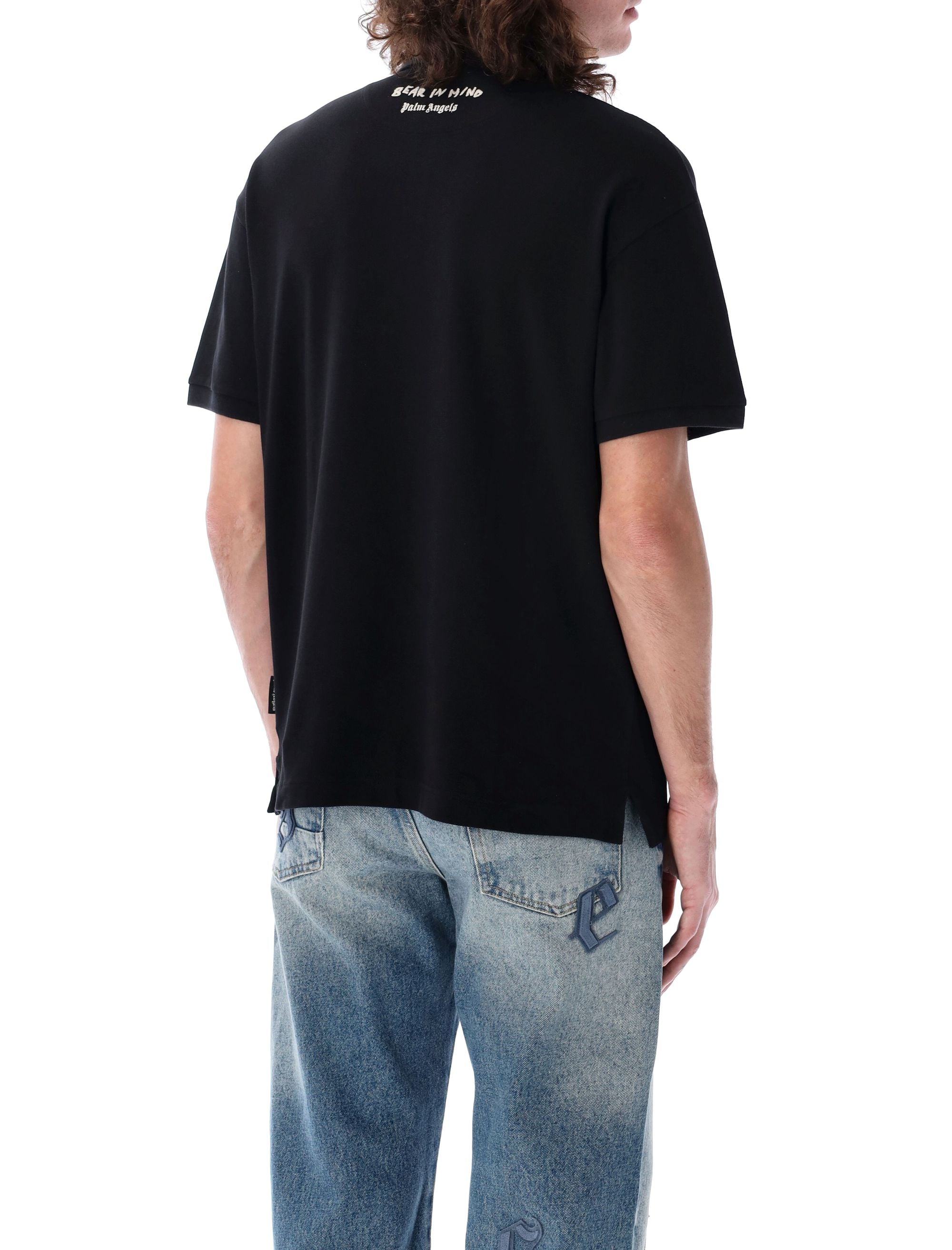 PALM ANGELS Mini Teddy Bear Polo T-Shirt - Regular Fit