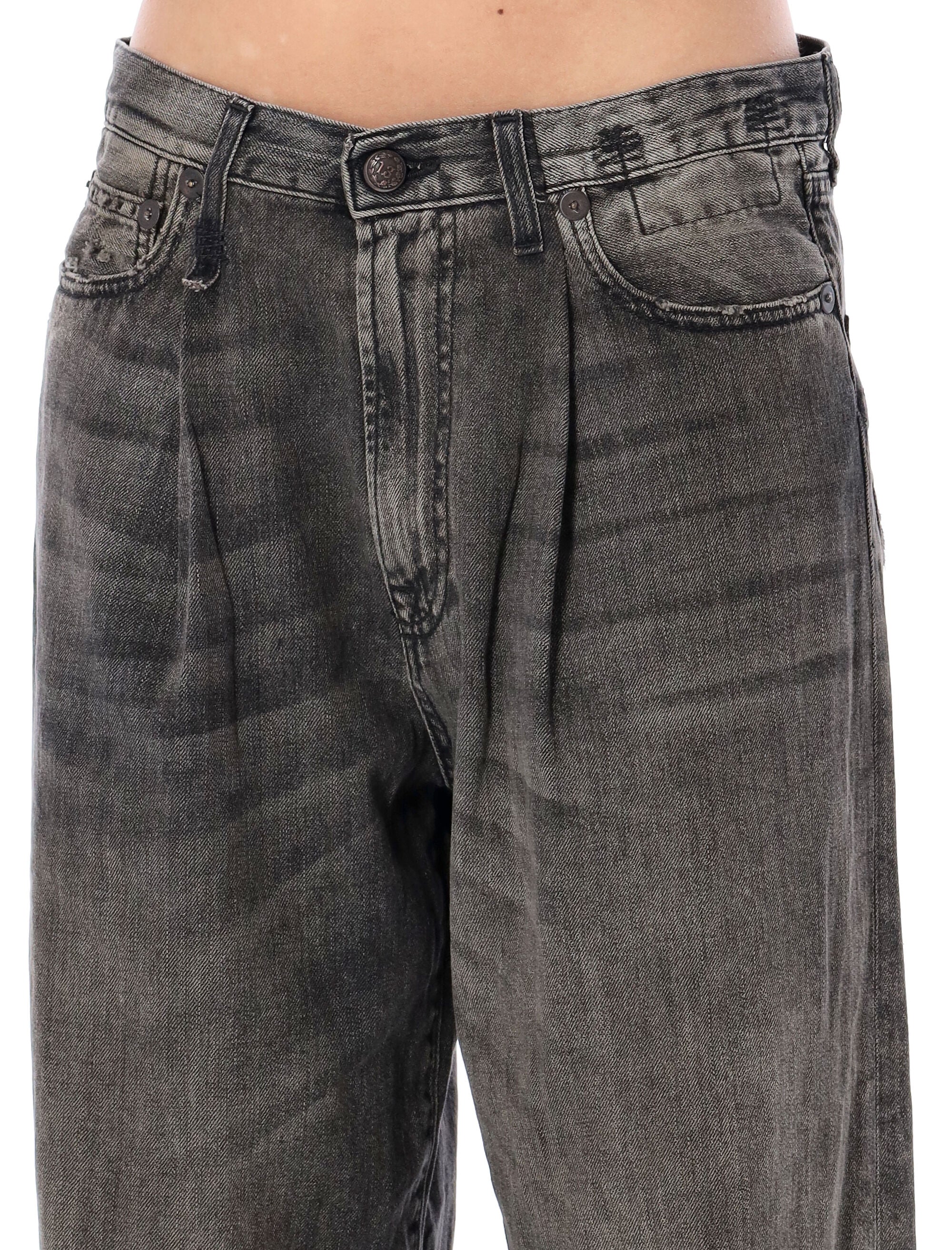 R13 Damon Pleated Wide Leg Jean Size 26