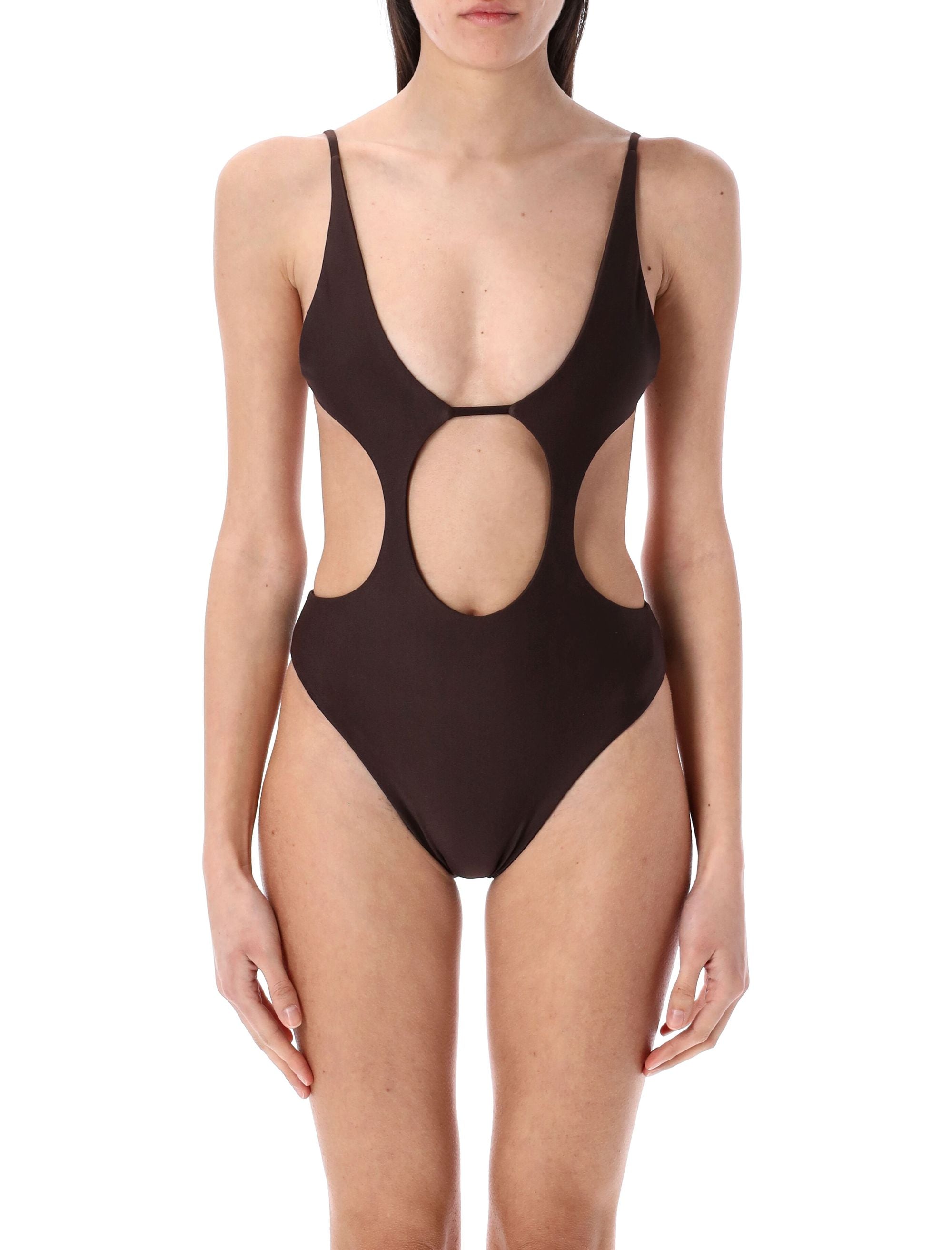 SWIM BY DI High Rise Cut-Out One-Piece Swimsuit (S)