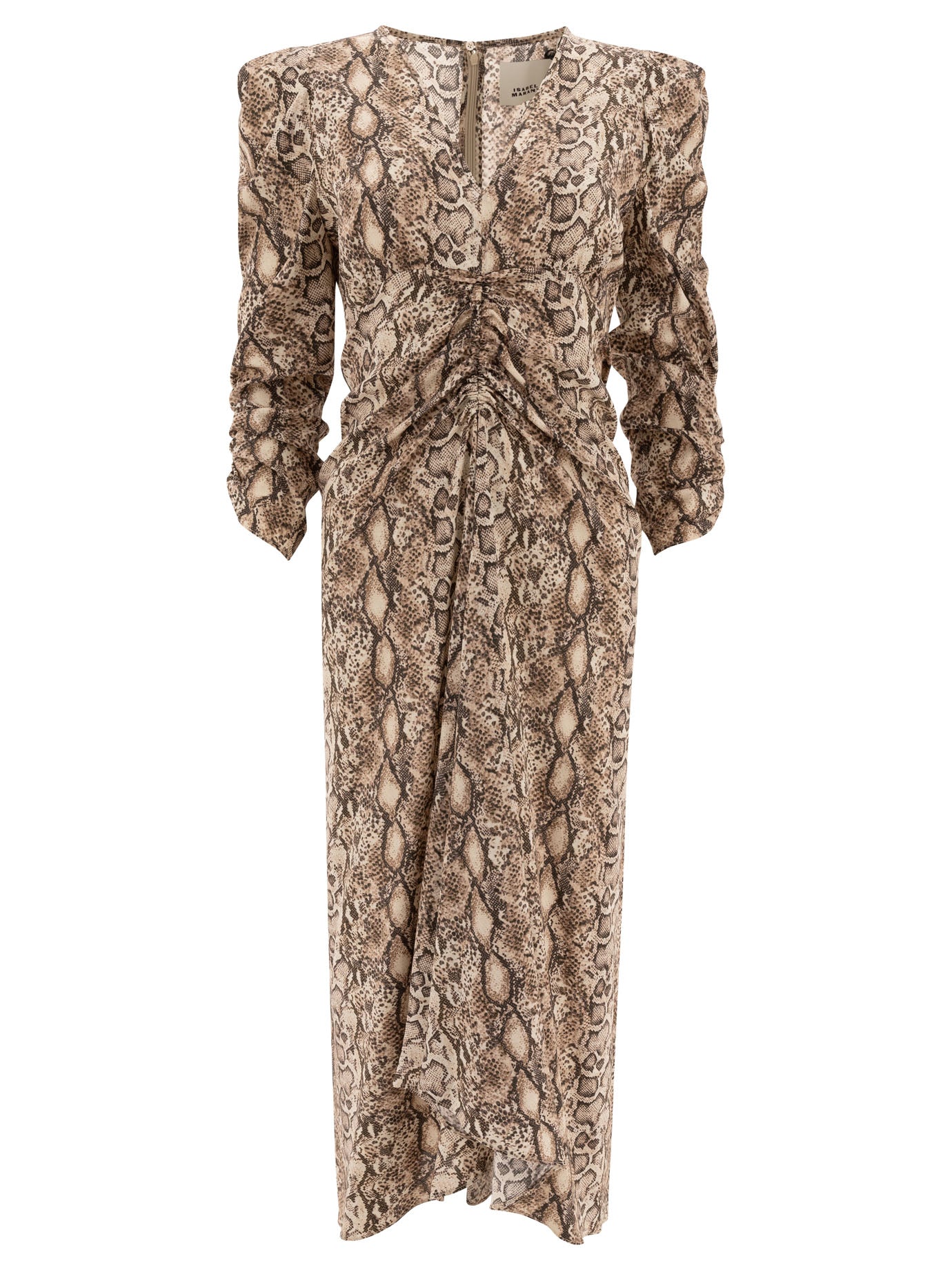 ISABEL MARANT Draped Mini Dress with 3/4 Sleeves