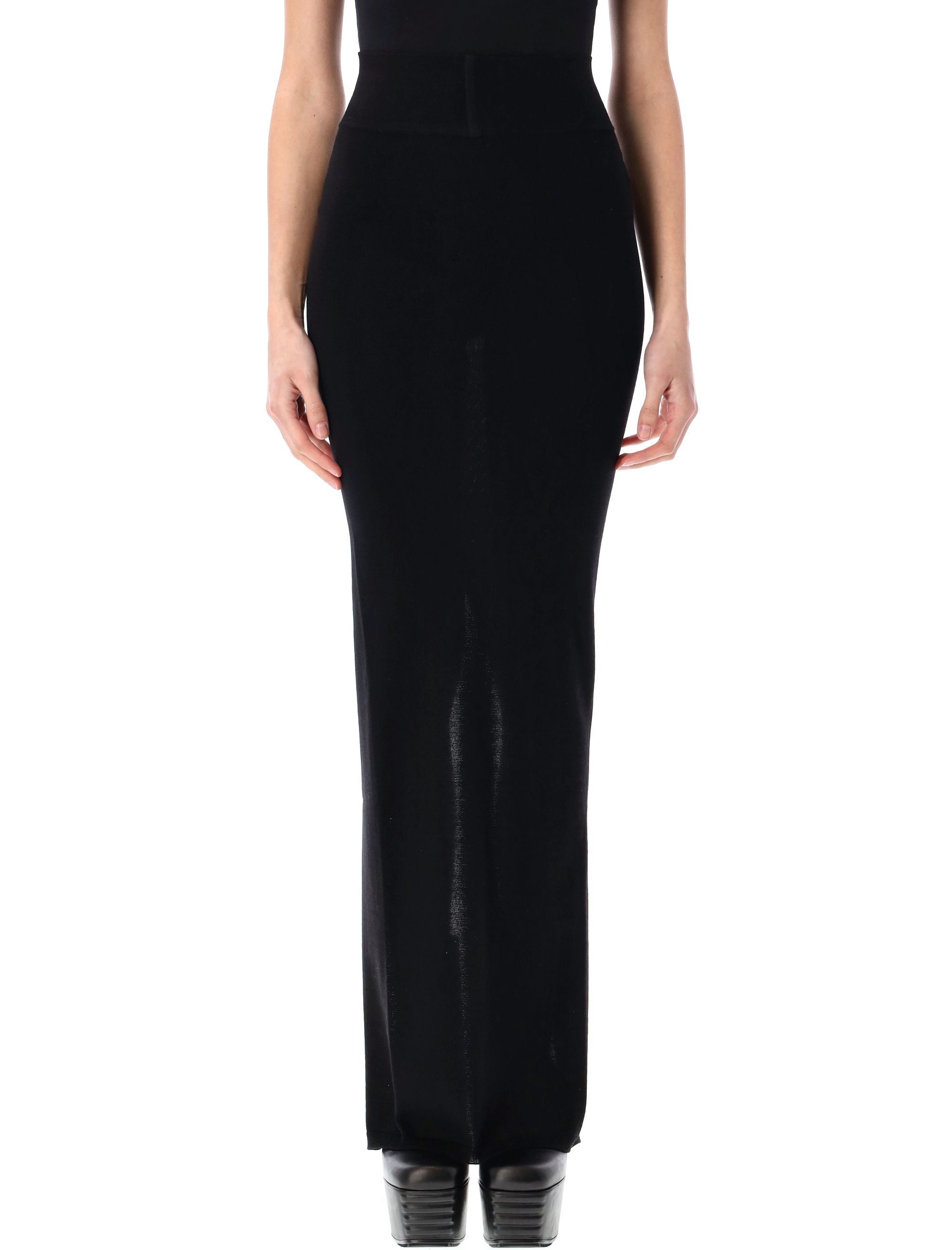 RICK OWENS Floor Length Wool Pillar Skirt - Size S
