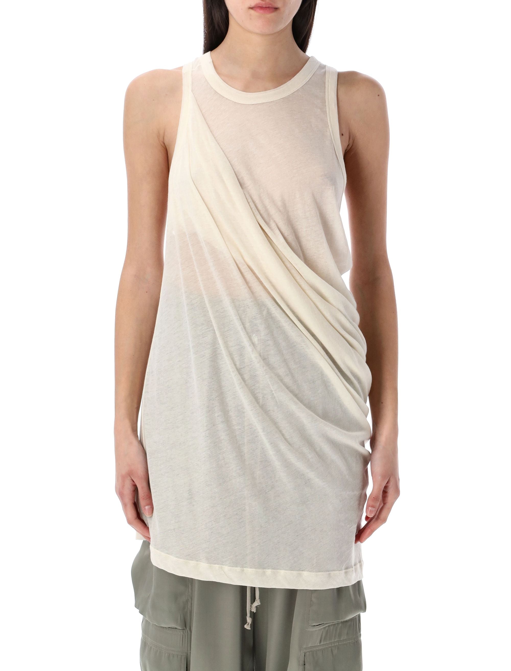 RICK OWENS Anthem Tank - Loose Fit with Draping Detail