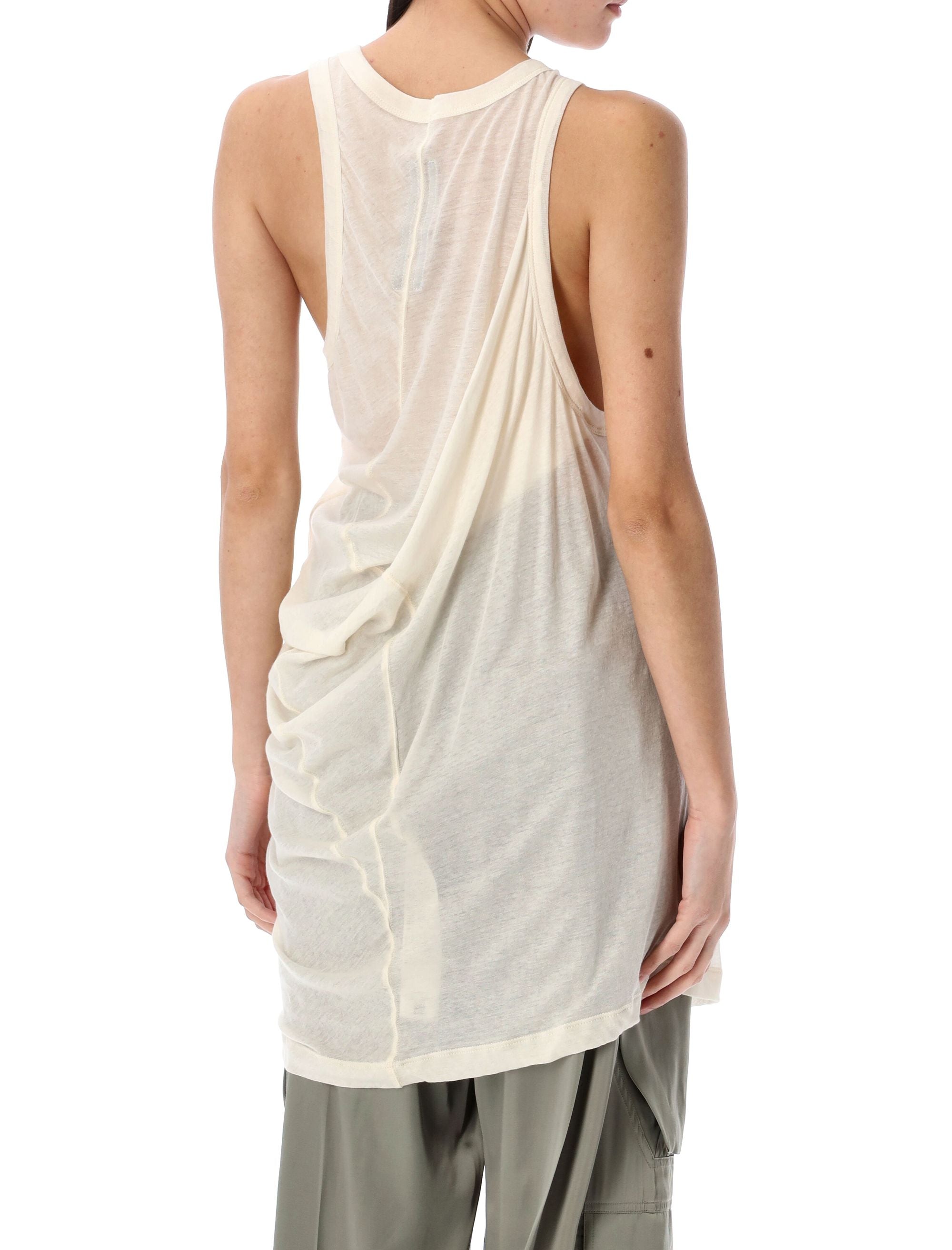 RICK OWENS Anthem Tank - Loose Fit with Draping Detail