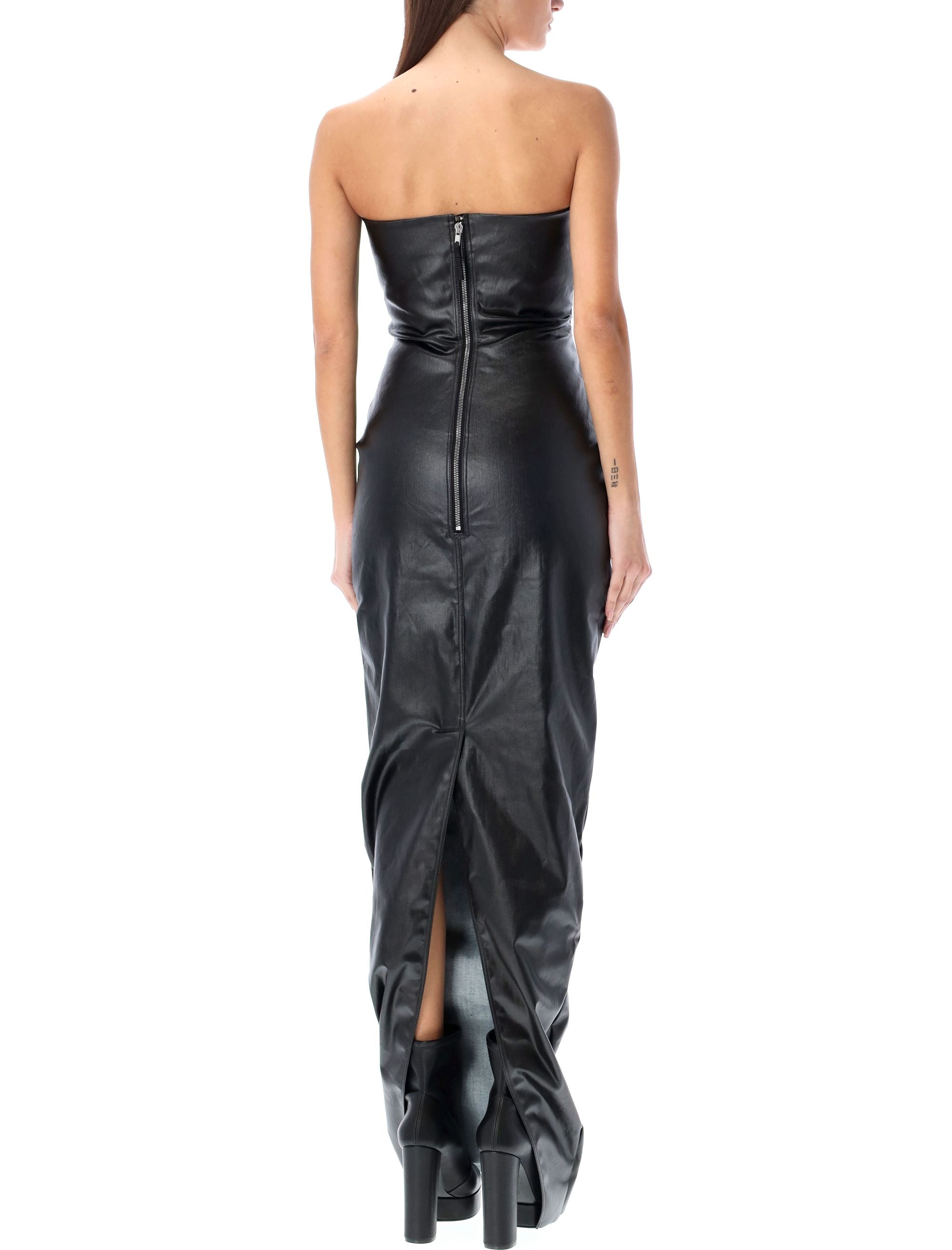 RICK OWENS Strapless Floor-Length Prong Gown Dress