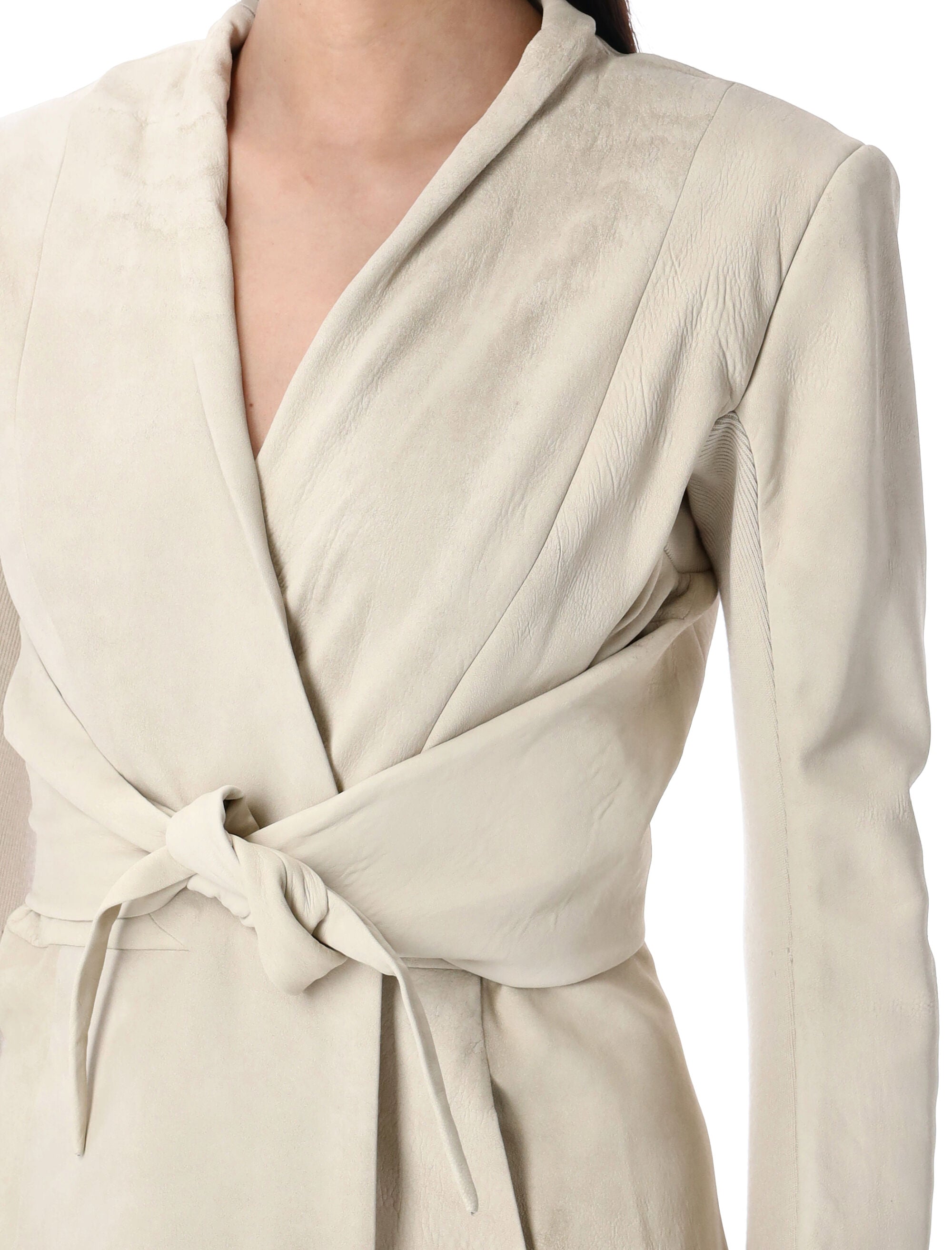 RICK OWENS Long Sleeve Strutter Wrap Top Size 42