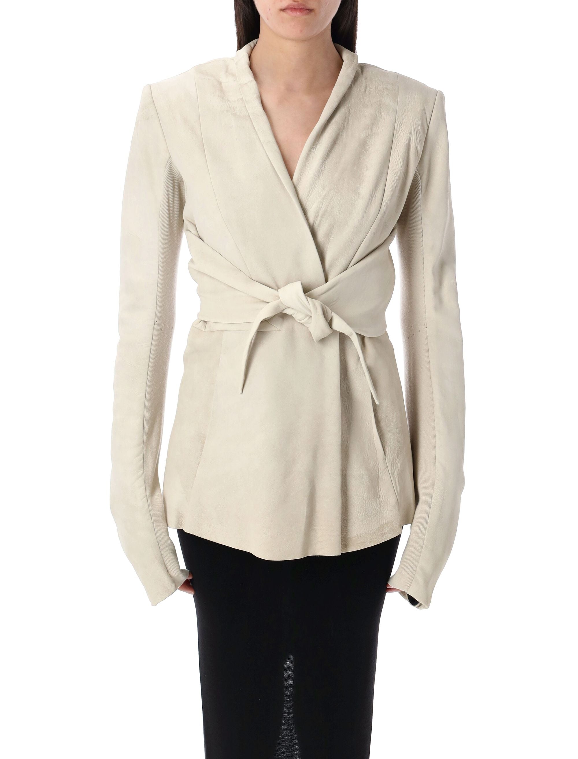 RICK OWENS Long Sleeve Strutter Wrap Top Size 42