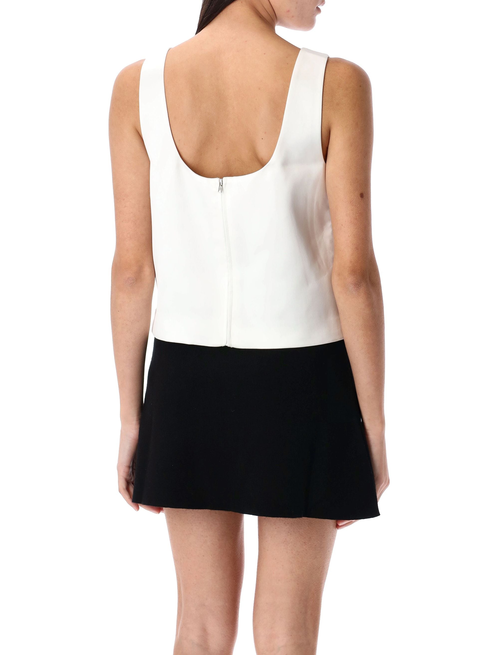 SELF-PORTRAIT Bonded Satin Vest - Size 8