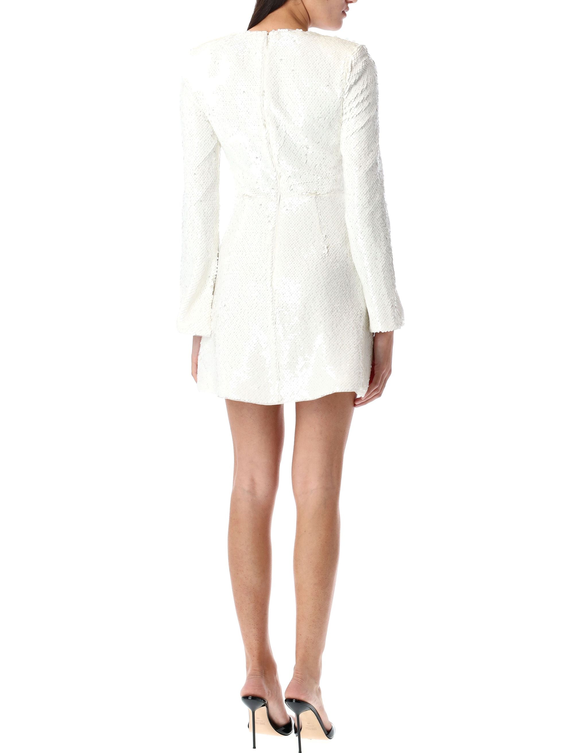 SELF-PORTRAIT Elegant V-Neck Mini Dress with Bow Detail - Size 6