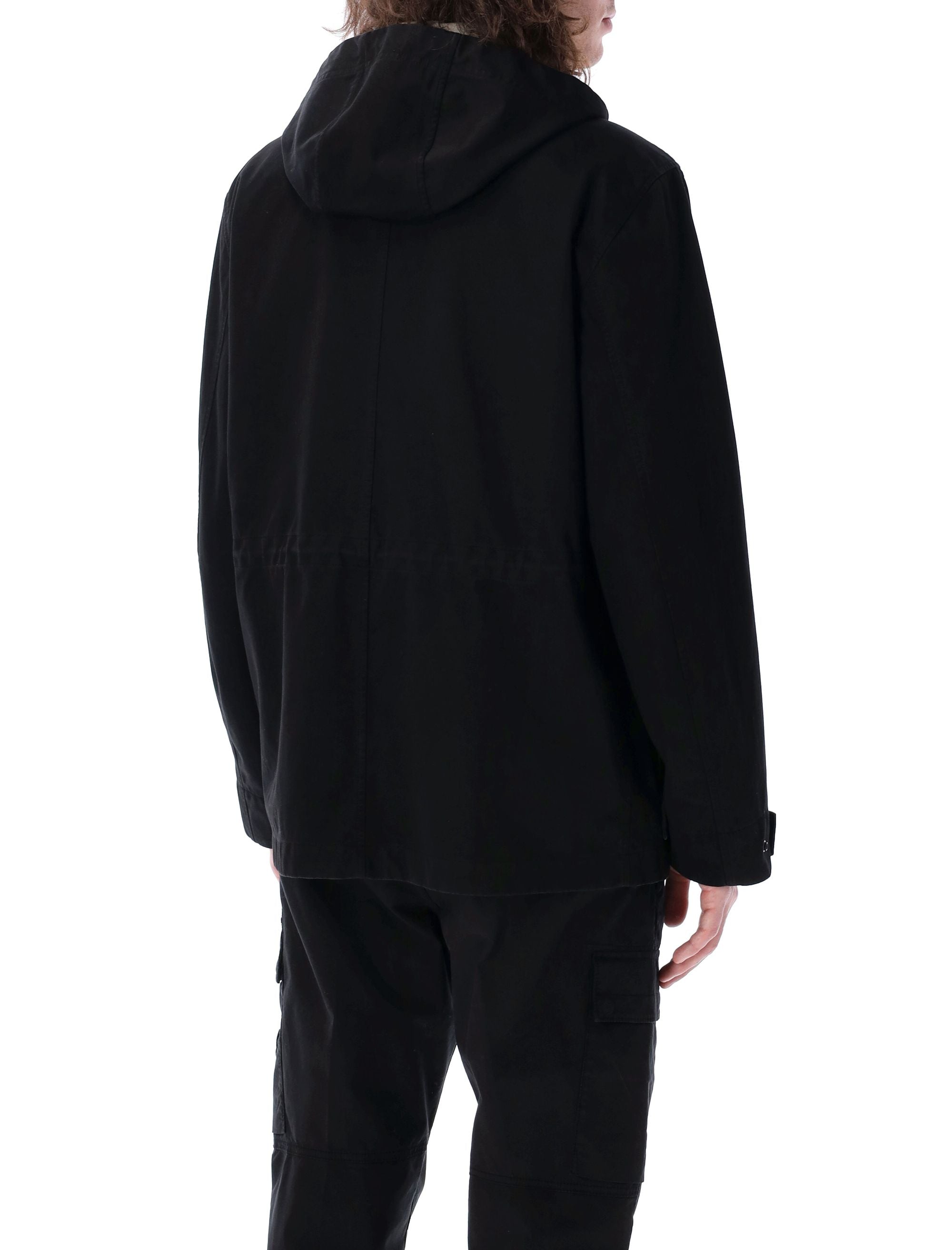 STONE ISLAND Hooded Jacket with Removable Hood - Size L