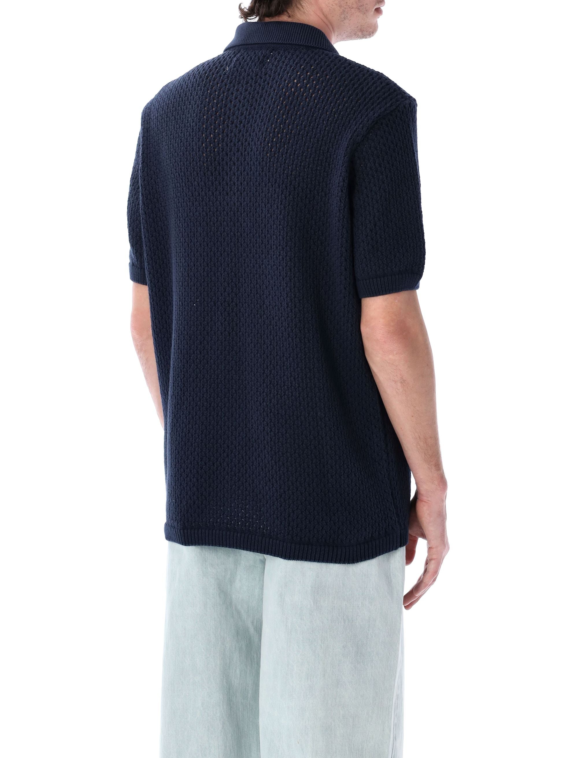 ARTE ANTWERP Relaxed Fit Crochet Knit Button Shirt - Size L