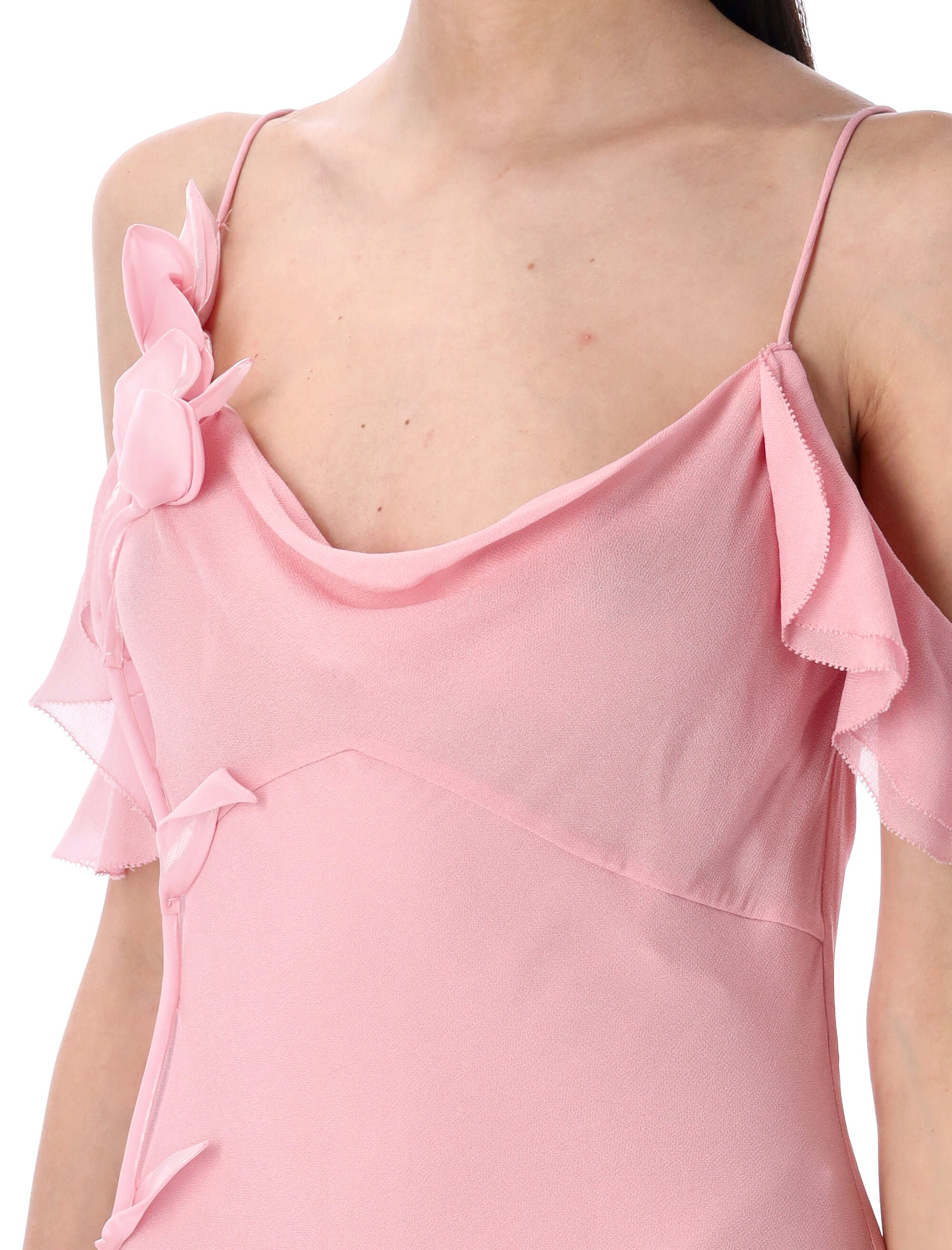 SELF-PORTRAIT Georgette Flower Maxi Dress – SS25 Collection