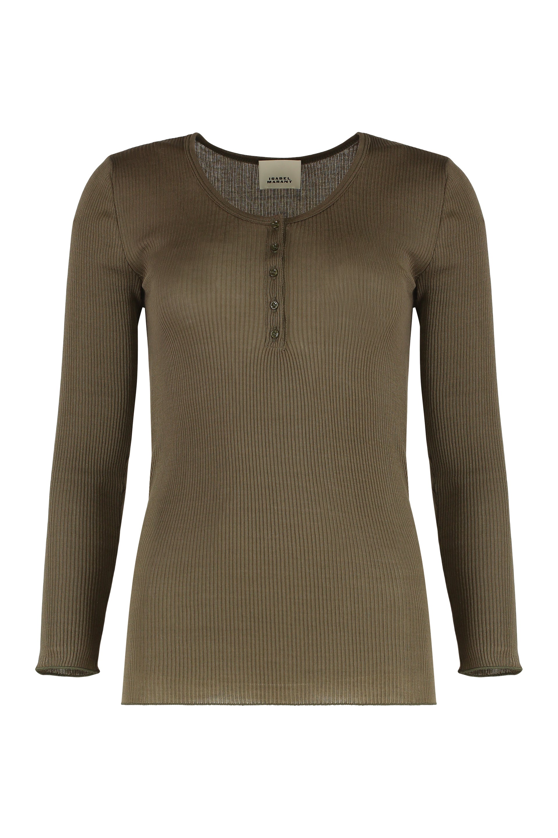 ISABEL MARANT ETOILE Lamylic Long Sleeve Cotton T-Shirt for Women